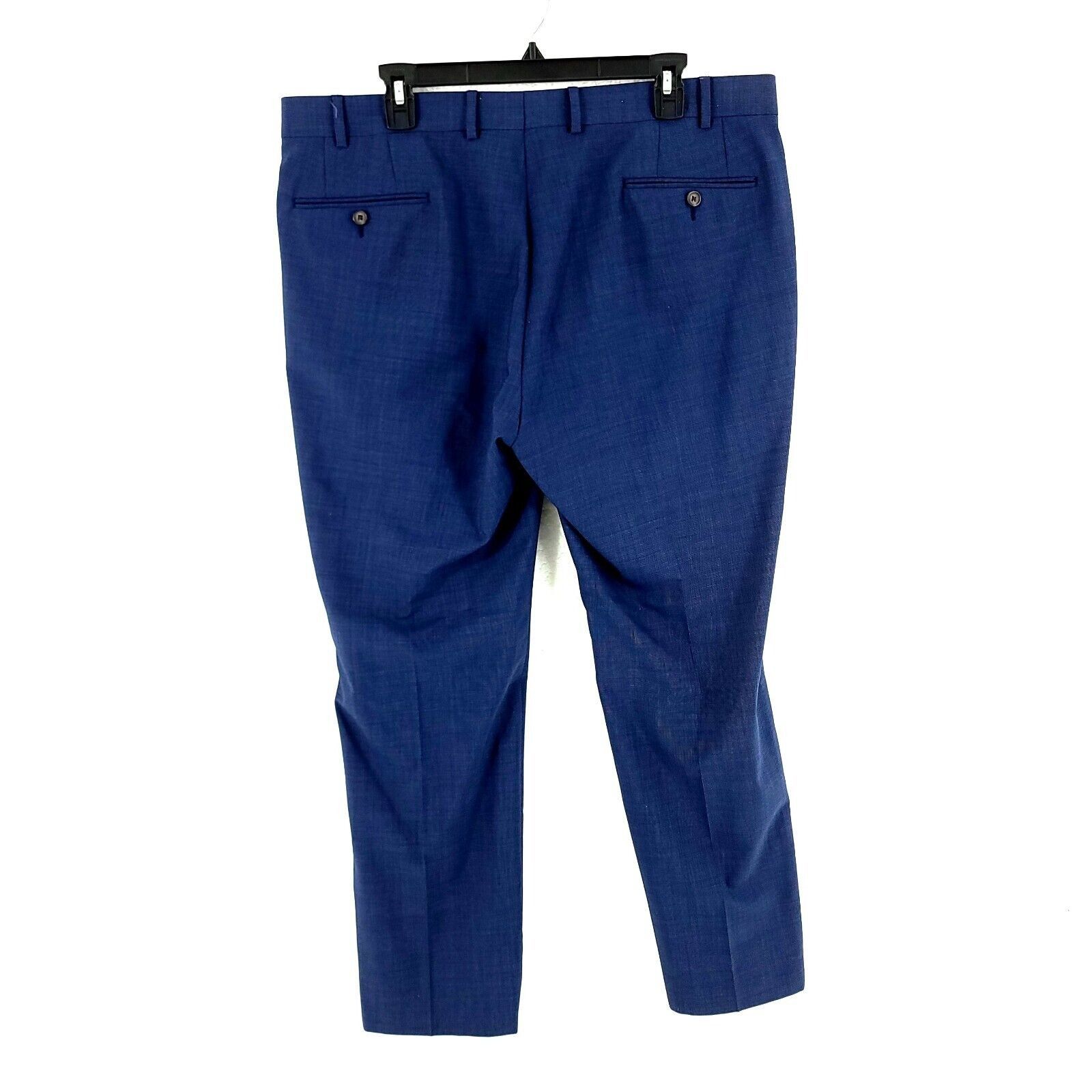 Lauren Ralph Lauren Lauren Ralph Lauren Wool Blue Birdseye Mid Rise Flat Front D Size 38R - 3 Thumbnail