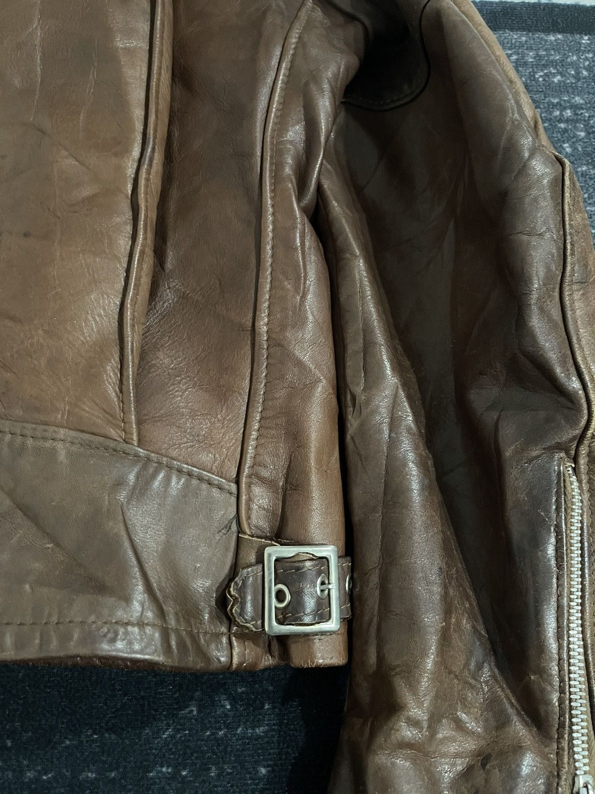 Schott SCHOTT CAFE RACER LEATHER BIKER JACKET Size US L / EU 52-54 / 3 - 12 Thumbnail