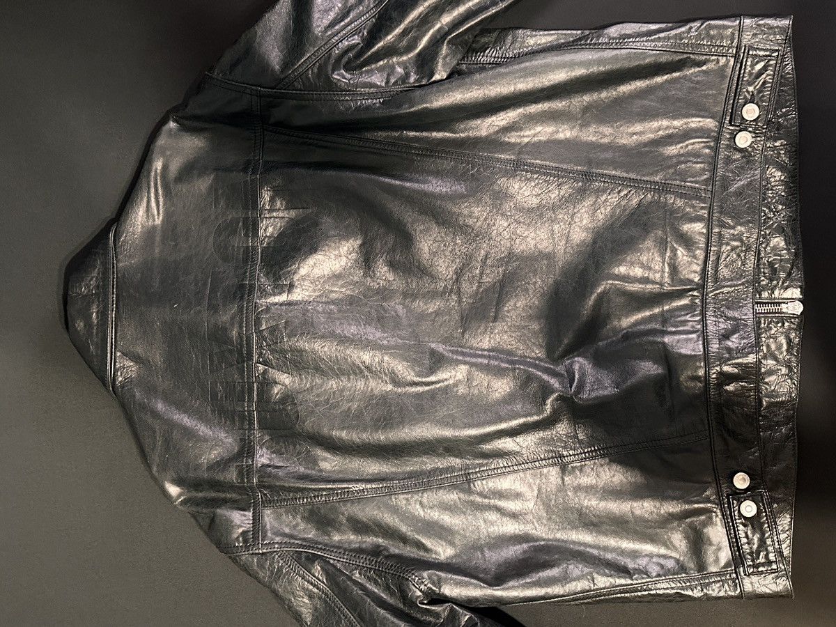 Cole Buxton Cole Buxton Leather Trucker Jacket Size US XL / EU 56 / 4 - 7 Thumbnail