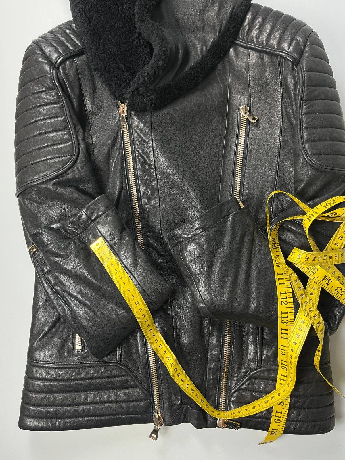 Balmain 2017 Balmain fur hooded leather jacket Size US S / EU 44-46 / 1 - 13 Thumbnail