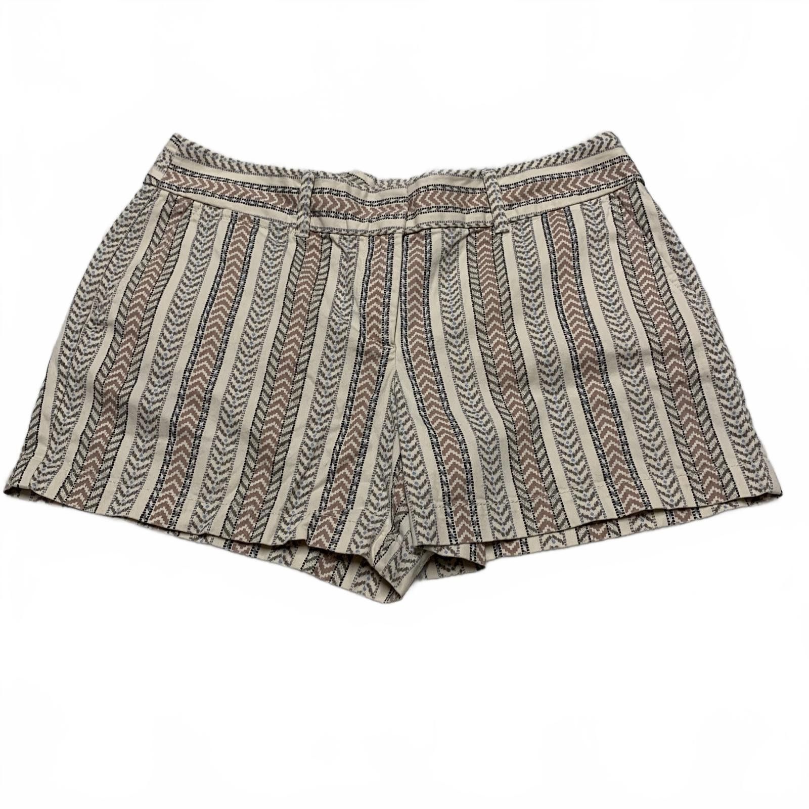 Other LOFT Women's Sz 2 Neutral Beige Vertical Striped Shorts Size 26" / US 2 / IT 38 - 1 Thumbnail