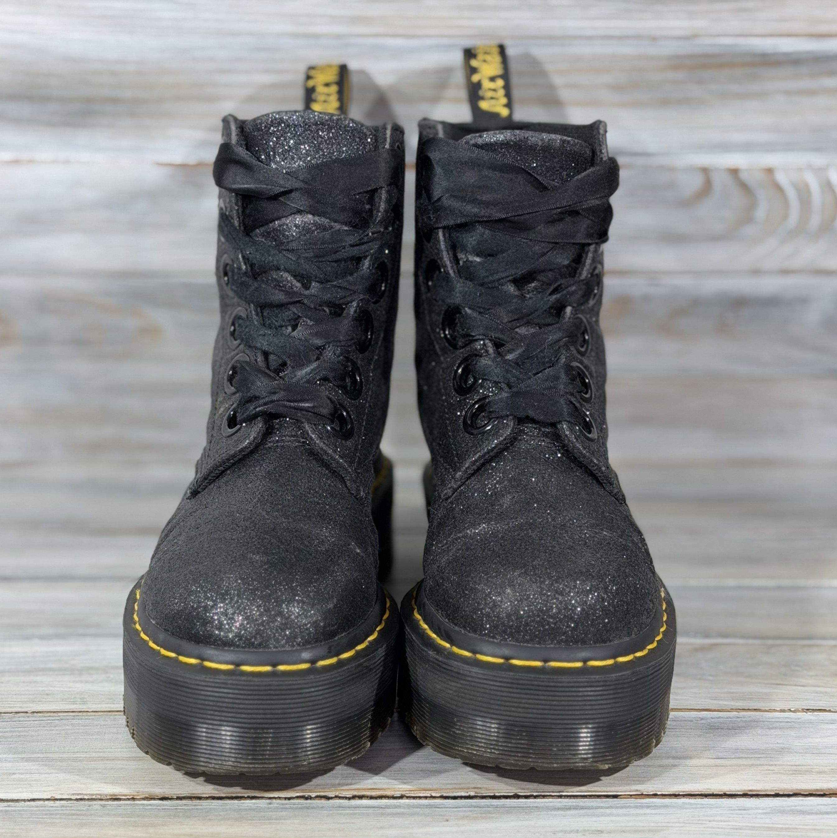 Dr. Martens Dr. Martens Molly Glitter Platform Boots Sparkly British Size US 7 / IT 37 - 5 Thumbnail