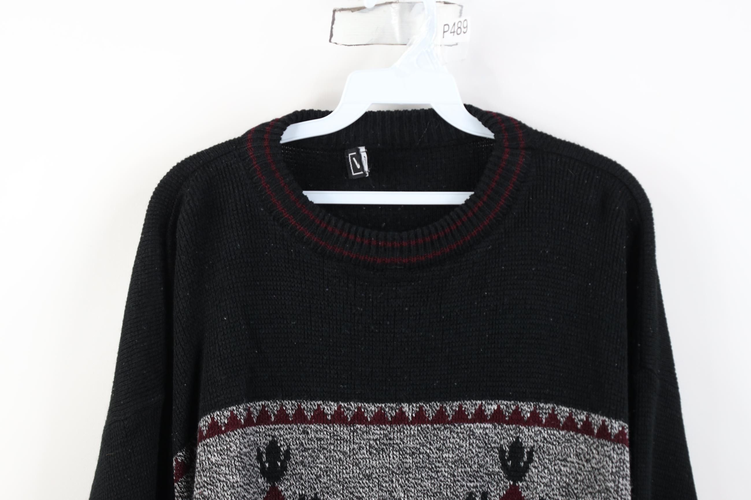 Vintage Vintage 90s Streetwear Southwestern Geometric Knit Sweater Size US L / EU 52-54 / 3 - 2 Thumbnail