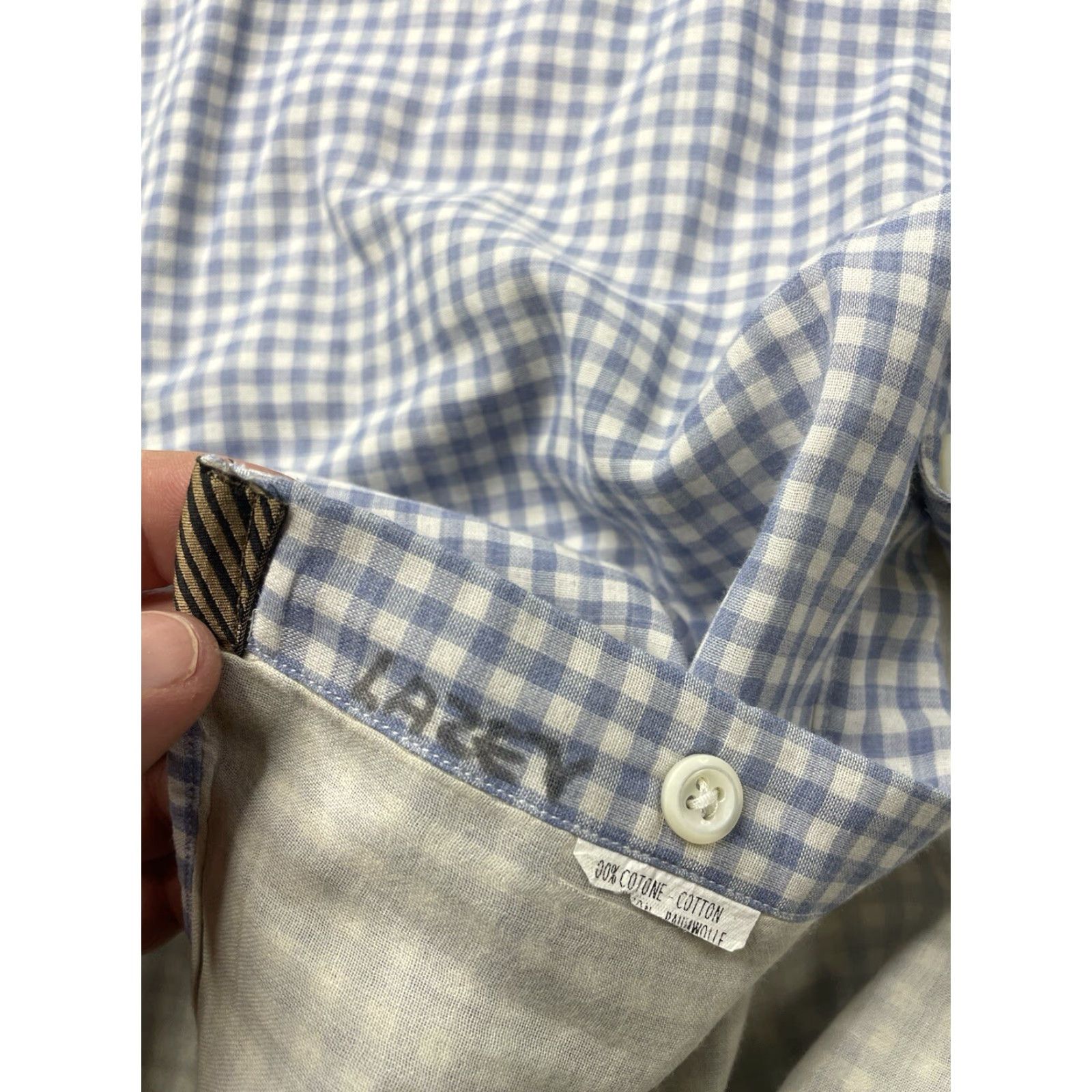 Billy Reid Billy Reid Shirt Mens XL Button-Up Long Sleeve Gingham Plaid Blue Multicolor Check Casual Business Travel Wedding Standard Cut Size US XL / EU 56 / 4 - 4 Thumbnail