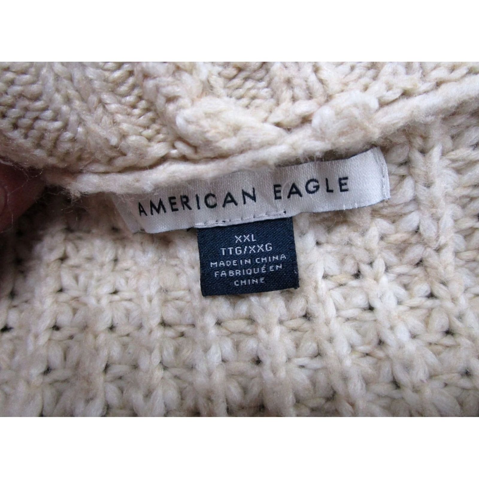 American Eagle Outfitters American Eagle Outfitters Cardigan Sweater Open Front Knit Long Sleeve Size 2XL Beige Womens Winter Fall Socks Size XXL / US 16-18 / IT 52-54 - 2 Thumbnail