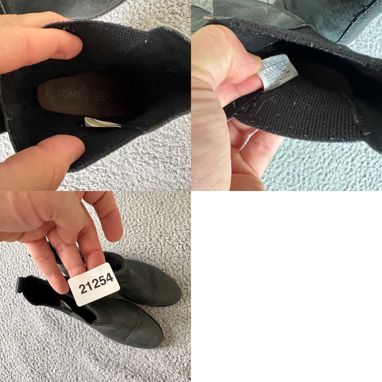Toms VINTAGE TOMS Boots Womens 6 Black Leather Soft Heels Casual 90s Boots Womens Girls Size US 6 / IT 36 - 9 Thumbnail