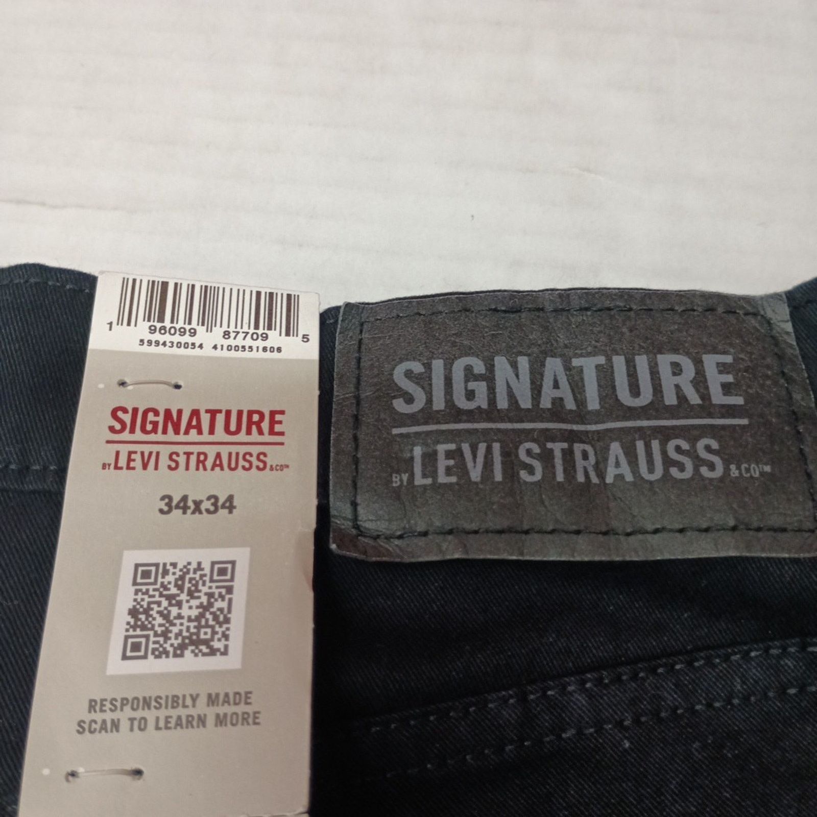 Levi's Signature By Levi Strauss Chino Pants Men's Size 34x34 Black Size US 34 / EU 50 - 2 Thumbnail