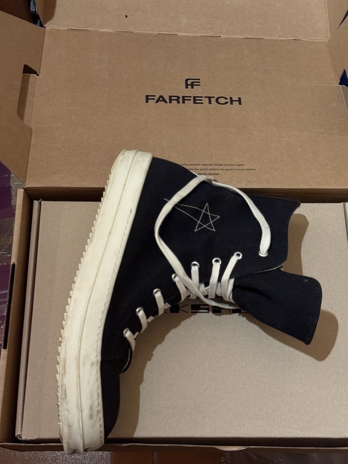 Rick Owens Drkshdw DRKSHDW Vegan Ramones Star Emboroidery Size US 12 / EU 45 - 9 Thumbnail