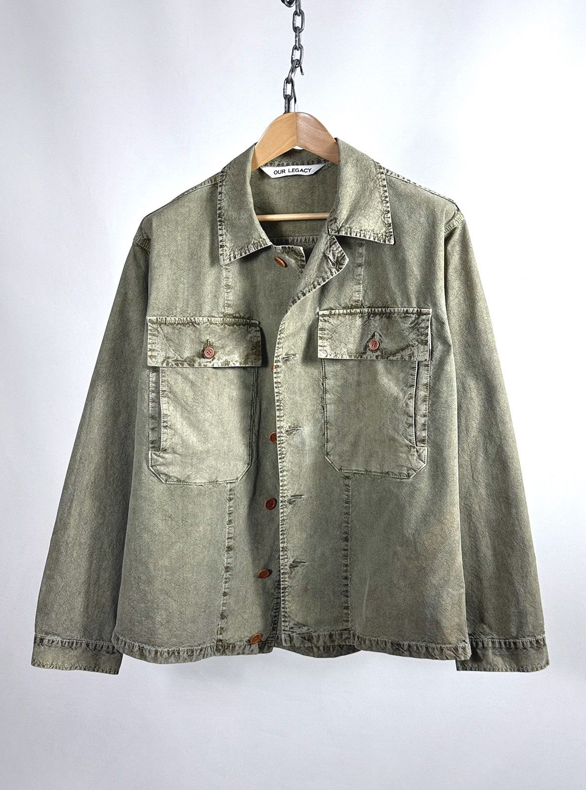 Our Legacy Our Legacy Garment Dyed Cargo Pockets Overshirt Size US XL / EU 56 / 4 - 8 Thumbnail