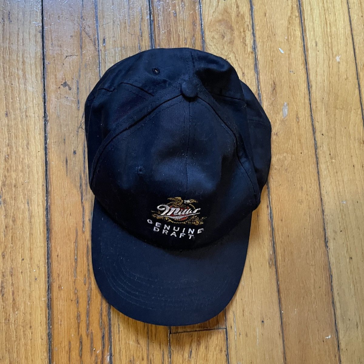 Vintage Vintage Black Miller Genuine Draft Beer Hat Size ONE SIZE - 2 Thumbnail