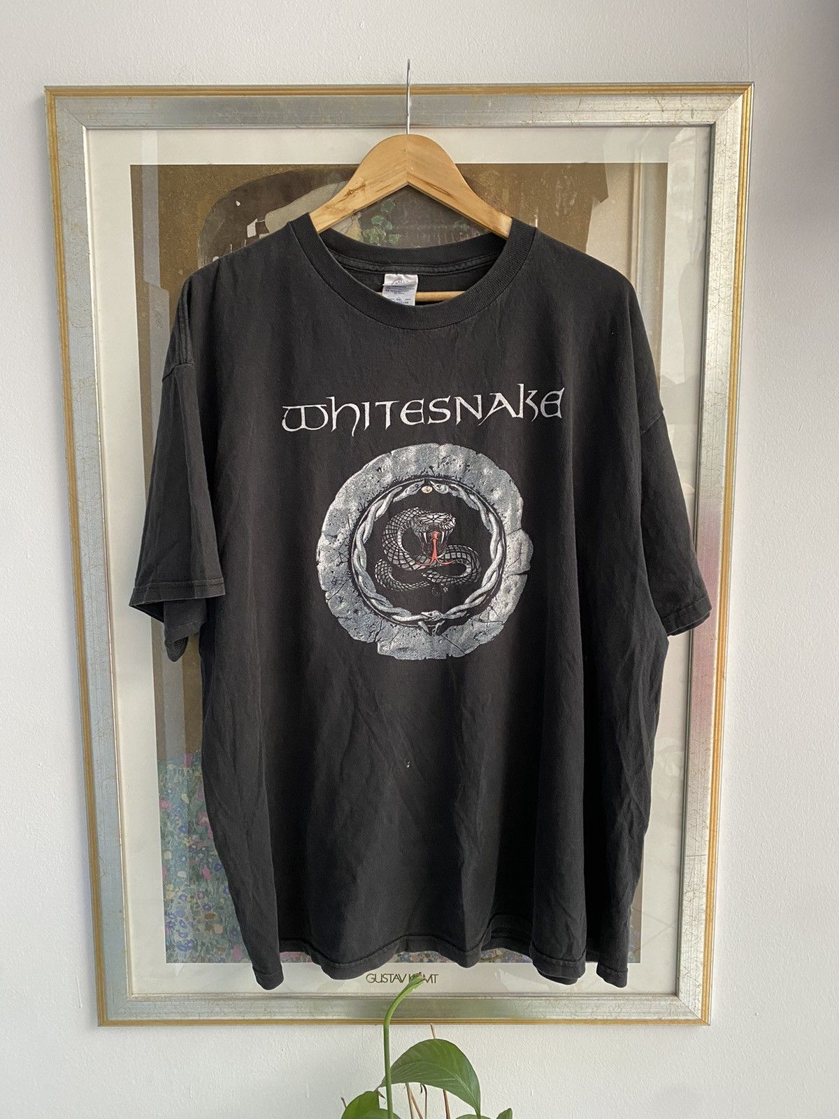 image of Band Tees x Tour Tee Whitesnake 2003 North American Tour T Shirt in Faded Black, Men's (Size 2XL)