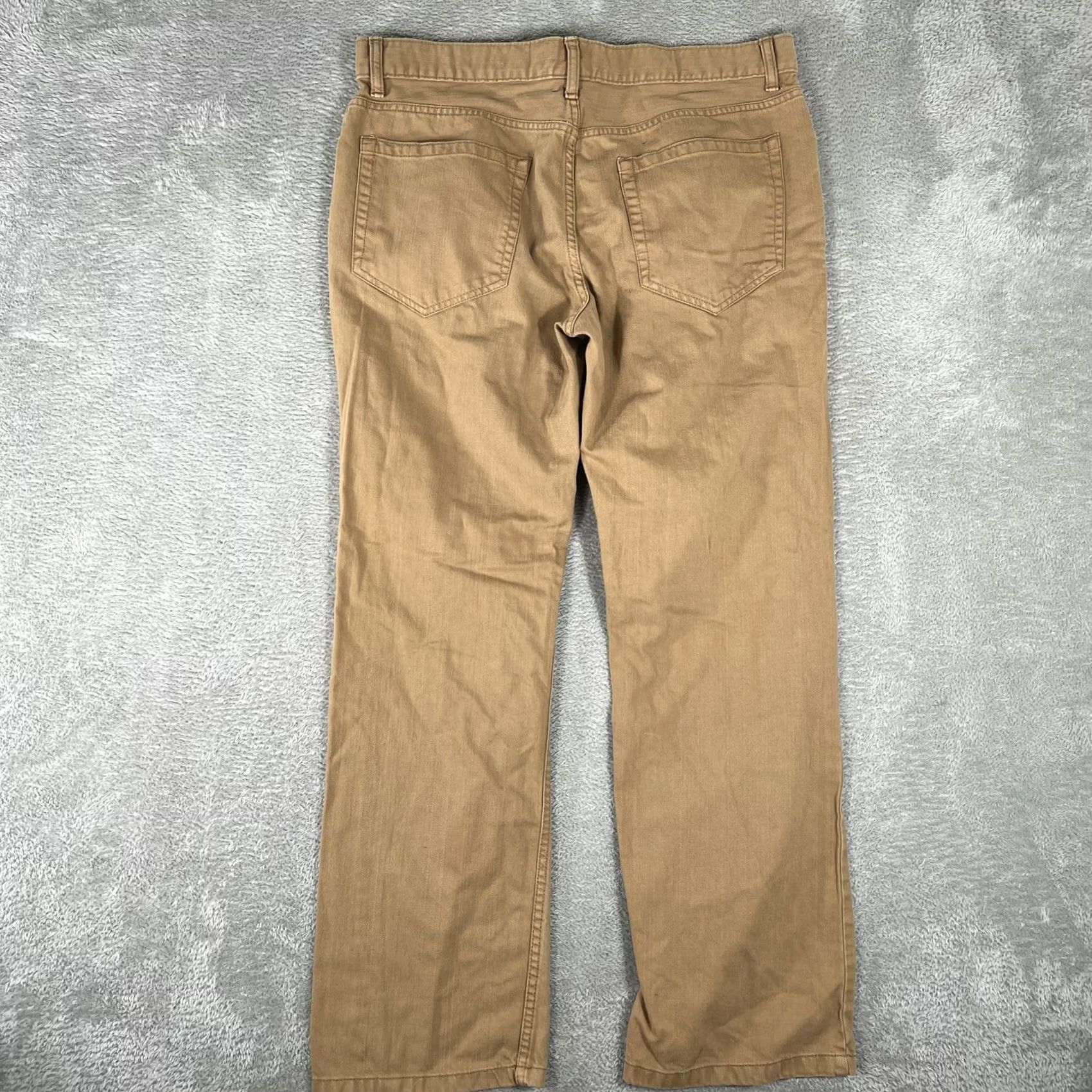 Vintage Urban Pipeline Slim Straight Pants Mens 36x32 Tan Khaki Cotton Chino Casual Size US 36 / EU 52 - 7 Thumbnail