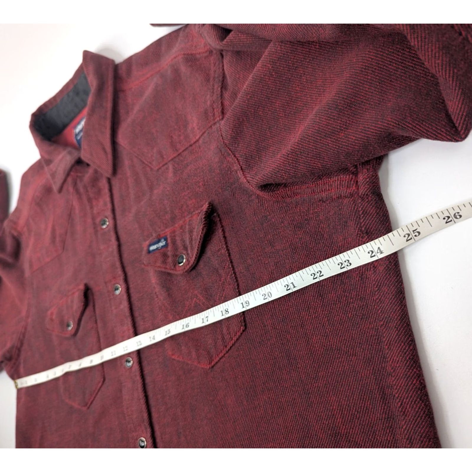 Wrangler VINTAGE Wrangler Shirt Western Mens XS? 36 Red Button-Up X-Long? Size US M / EU 48-50 / 2 - 7 Thumbnail