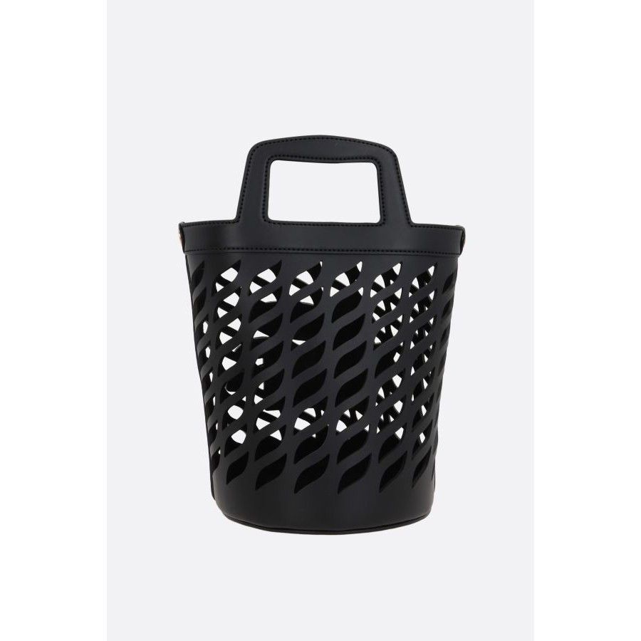 Etro ETRO Coffa Laser-Cut Black Leather Bucket Bag New And Authen Size ONE SIZE - 3 Thumbnail