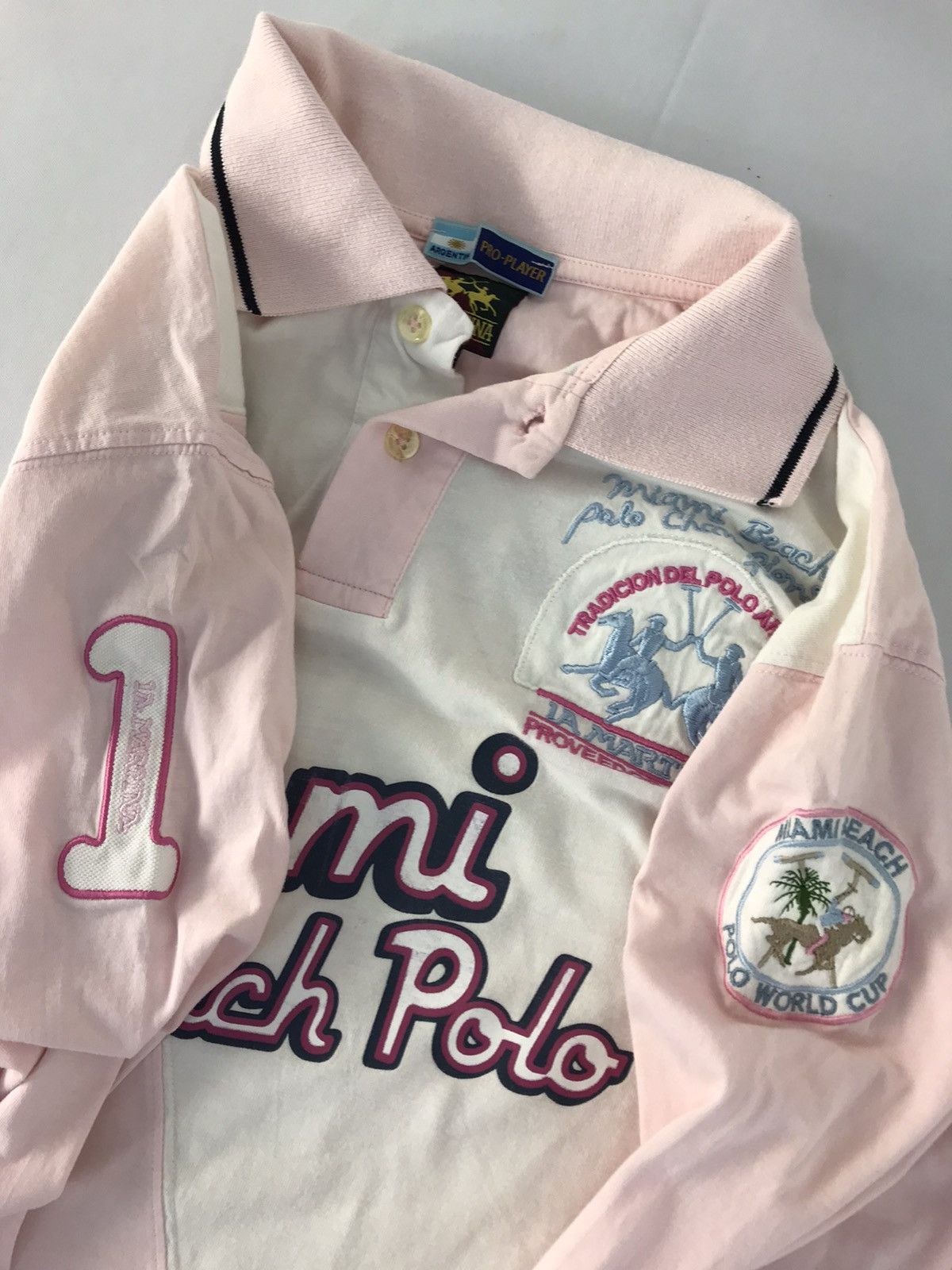 La Martina La Martina Flamingos Polo Club Miami Beach #1 Polo Tee Size US L / EU 52-54 / 3 - 5 Thumbnail