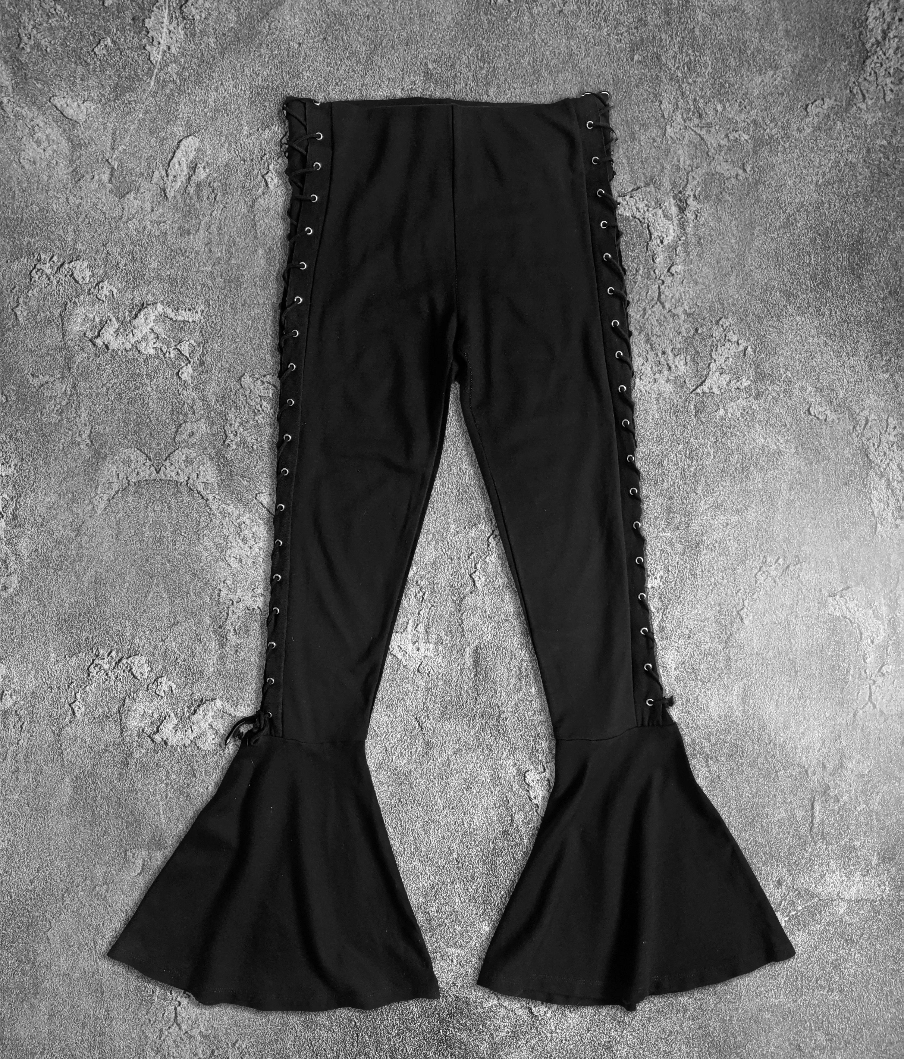 Vintage Vintage flared pants y2k avant garde gothic Size 26" / US 2 / IT 38 - 1 Thumbnail