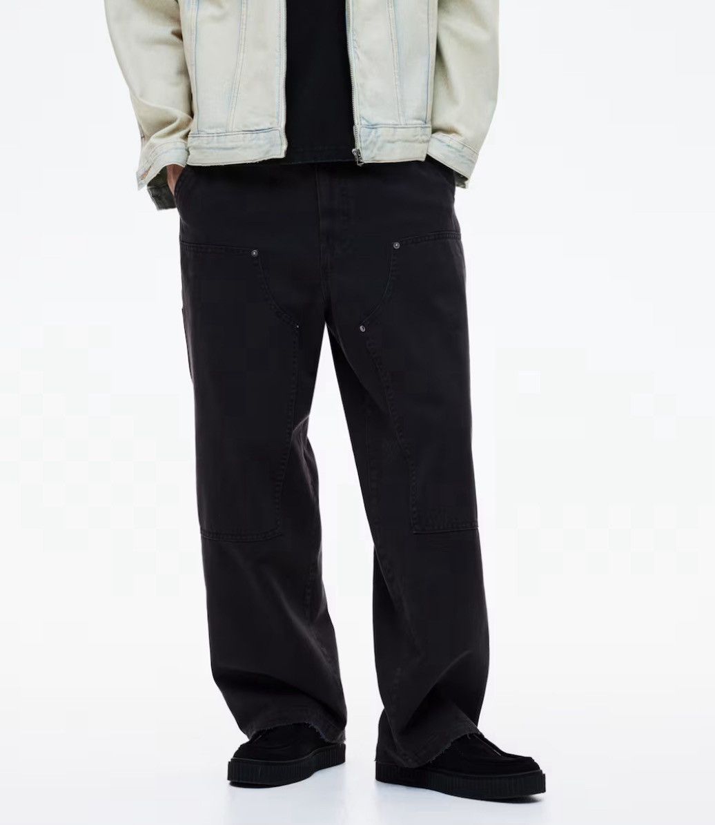 H&M H&M Baggy Fit Carpenter Pants In Charcoal 32x28 Size US 32 / EU 48 - 1 Thumbnail