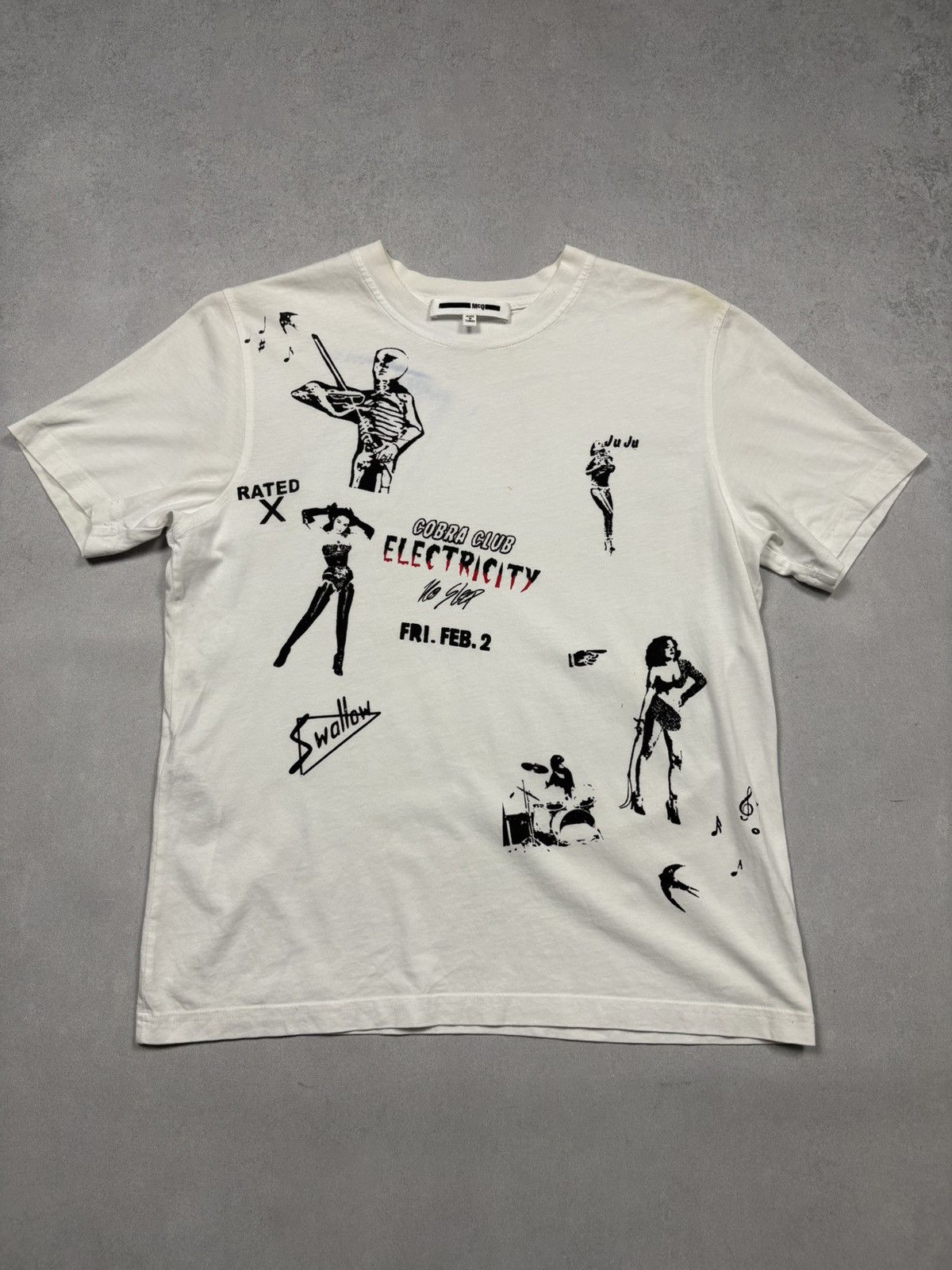 Alexander McQueen McQ Alexander McQueen Cobra Club Electricity Graphic T Shirt Size US S / EU 44-46 / 1 - 1 Thumbnail