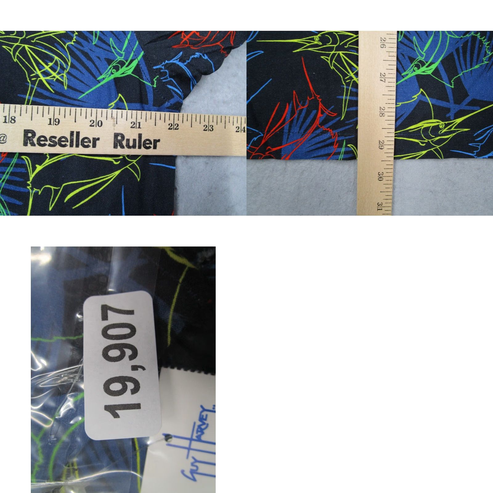 Guy Harvey Guy Harvey Shirt Men Large Blue Button Up Popper Marlin Hawaiian Tiki AOP Size US L / EU 52-54 / 3 - 8 Thumbnail
