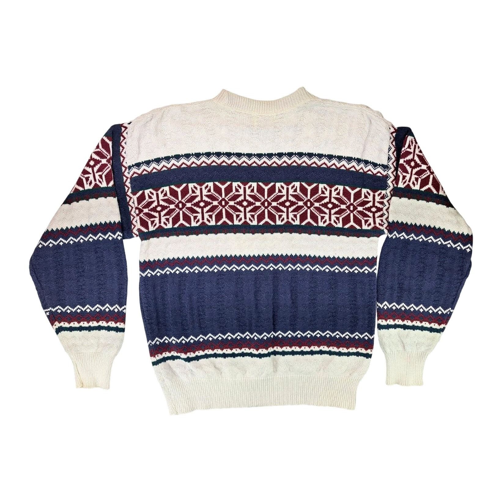Van Heusen Vintage Van Heusen Men Medium Fair Isle Knit Sweater Blue Size US M / EU 48-50 / 2 - 2 Thumbnail