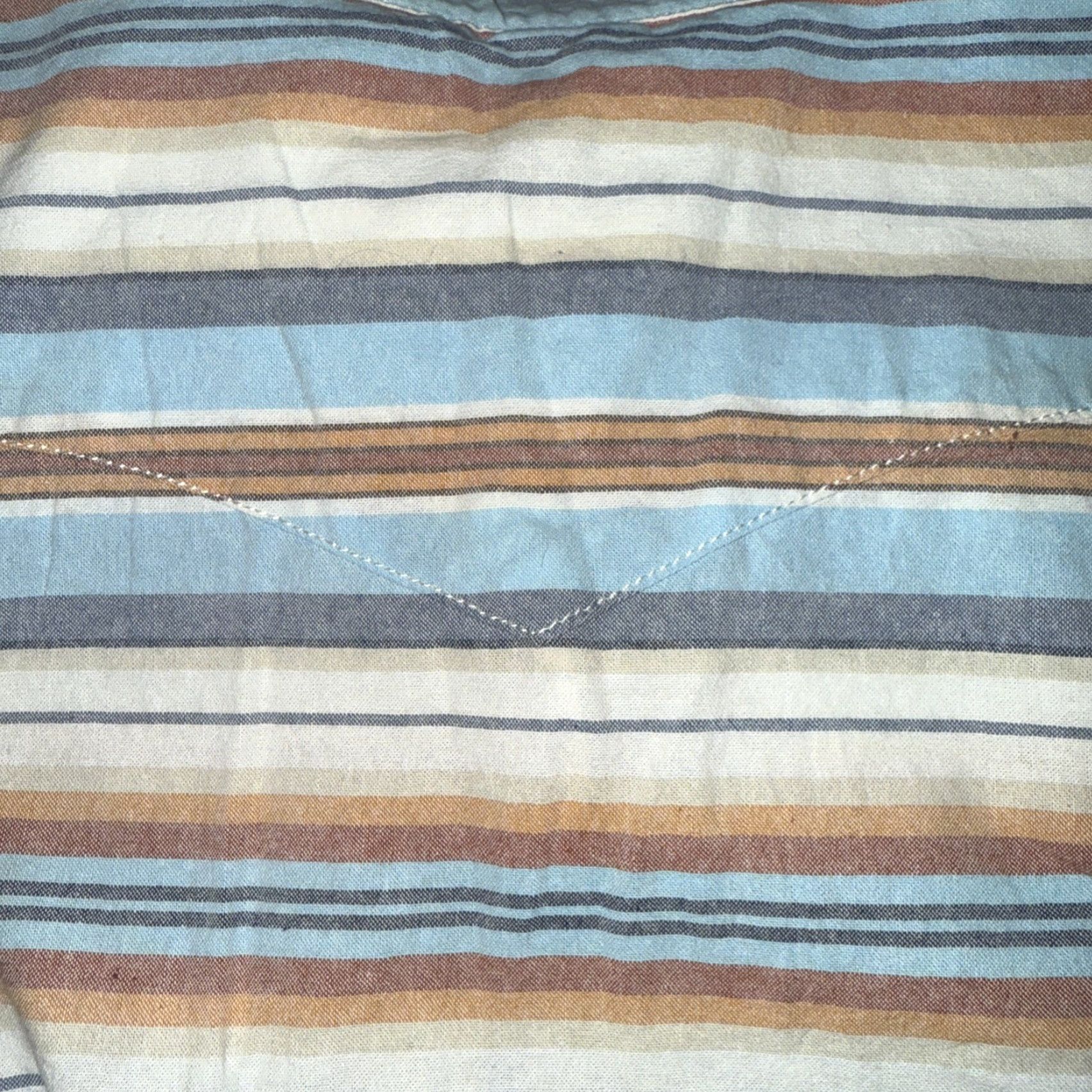 Vintage VINTAGE Panhandle Slim Pearl Snap Shirt Women Embroidered Pocket Long Sleeve Striped Orange Blue Cream Sized M Size M / US 6-8 / IT 42-44 - 7 Thumbnail