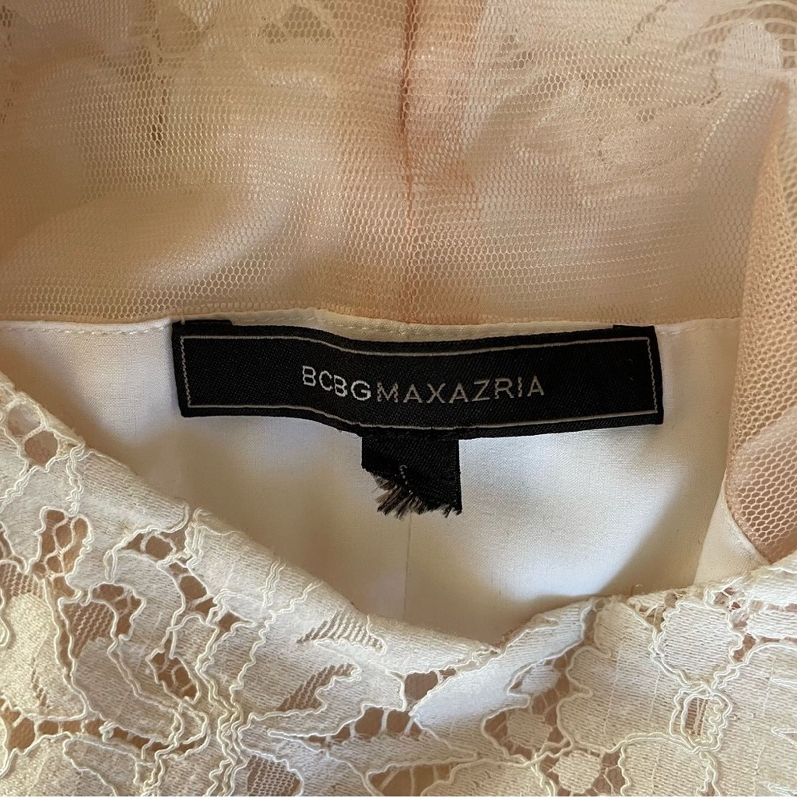 Bcbgmaxazria BCBGMaxAzria Lacie Lace Batwing Cape Midi Dress White XS Size XS / US 0-2 / IT 36-38 - 9 Thumbnail