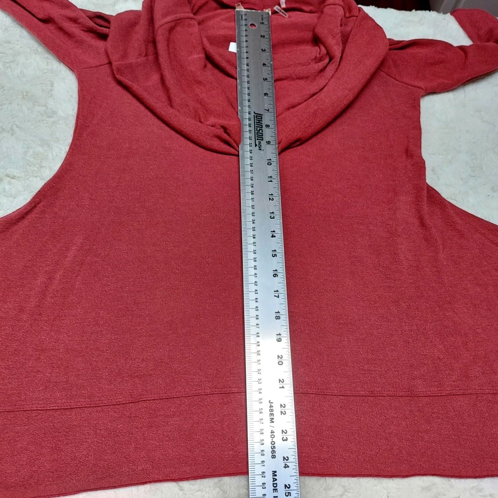 Soft Surroundings Soft Surroundings Womens Tunic Top Petite Medium Pink Cowl Neck Asymmetric Size M / US 6-8 / IT 42-44 - 4 Thumbnail