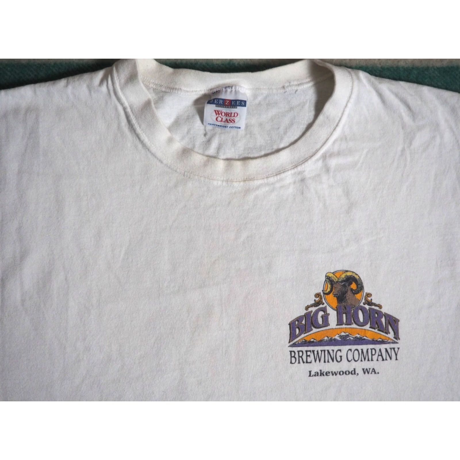 Jerzees VTG 90s Jerzees Bighorn Hefeweizen Beer Ale WA Promo White Tee T-Shirt Mens XL Size US XL / EU 56 / 4 - 5 Thumbnail