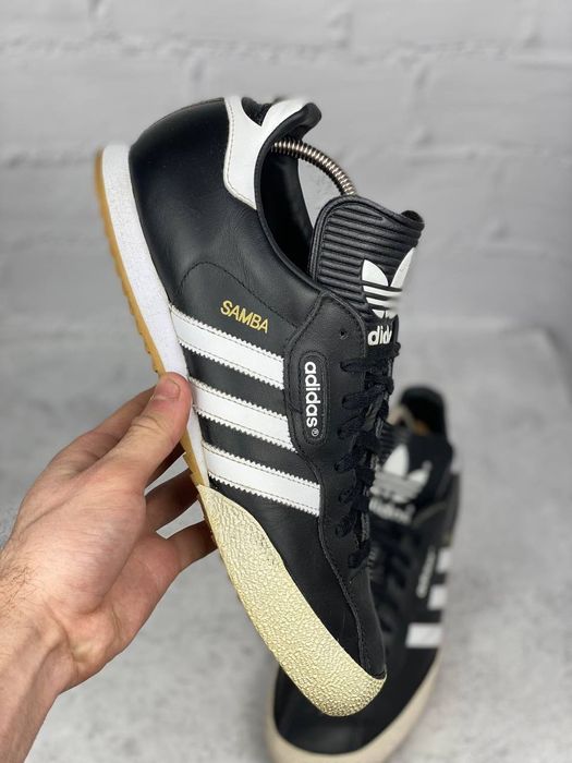 Adidas VINTAGE ADIDAS SAMBA WHITE BLACK Y2K DRILL SK8 RARE RETRO