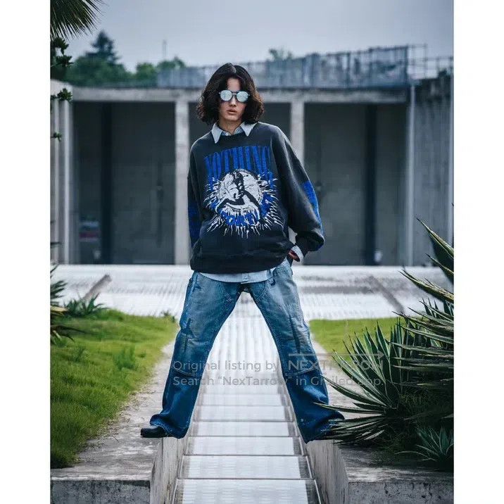 Saint Michael Saint Michael Collaboration Washed Destroyed Distressed Sw Size US XL / EU 56 / 4 - 6 Thumbnail