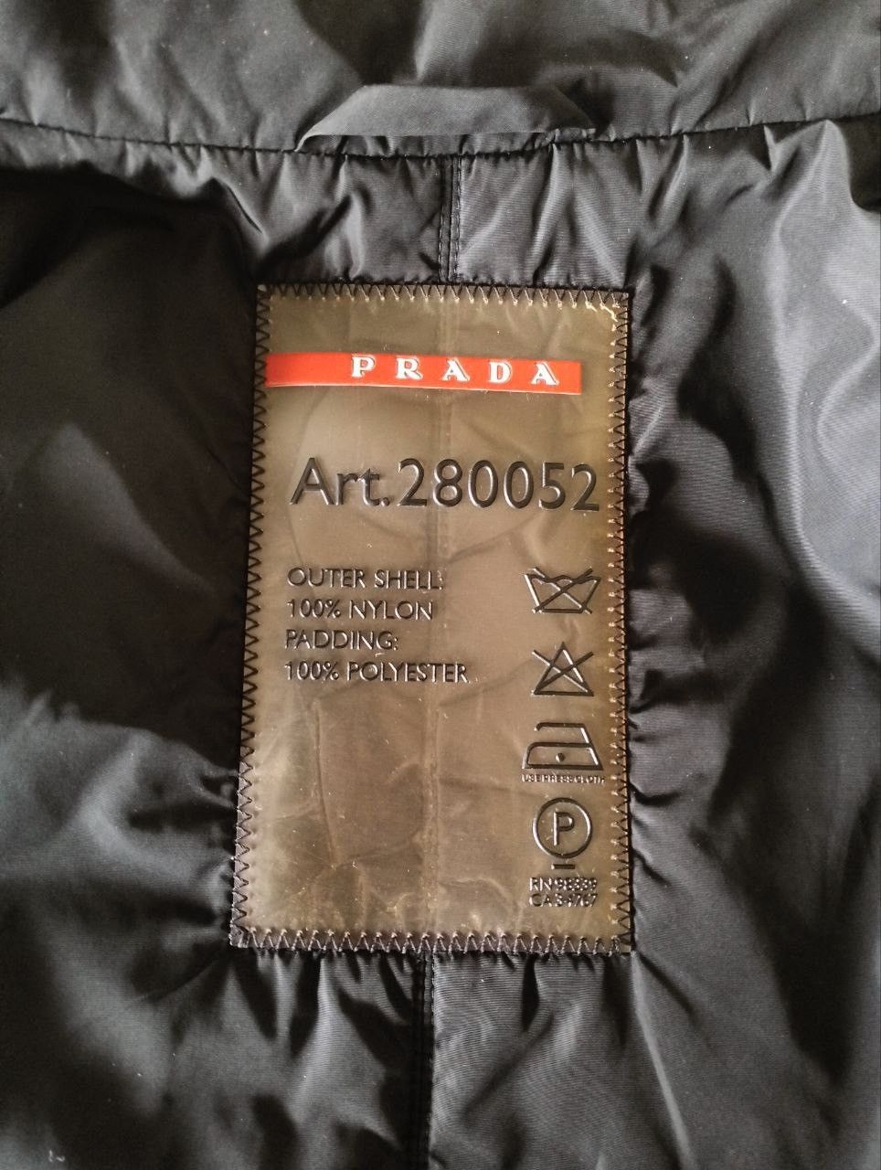 Prada Prada Black Polyester Hooded Long Line Rain Jacket Size S / US 4 / IT 40 - 4 Thumbnail