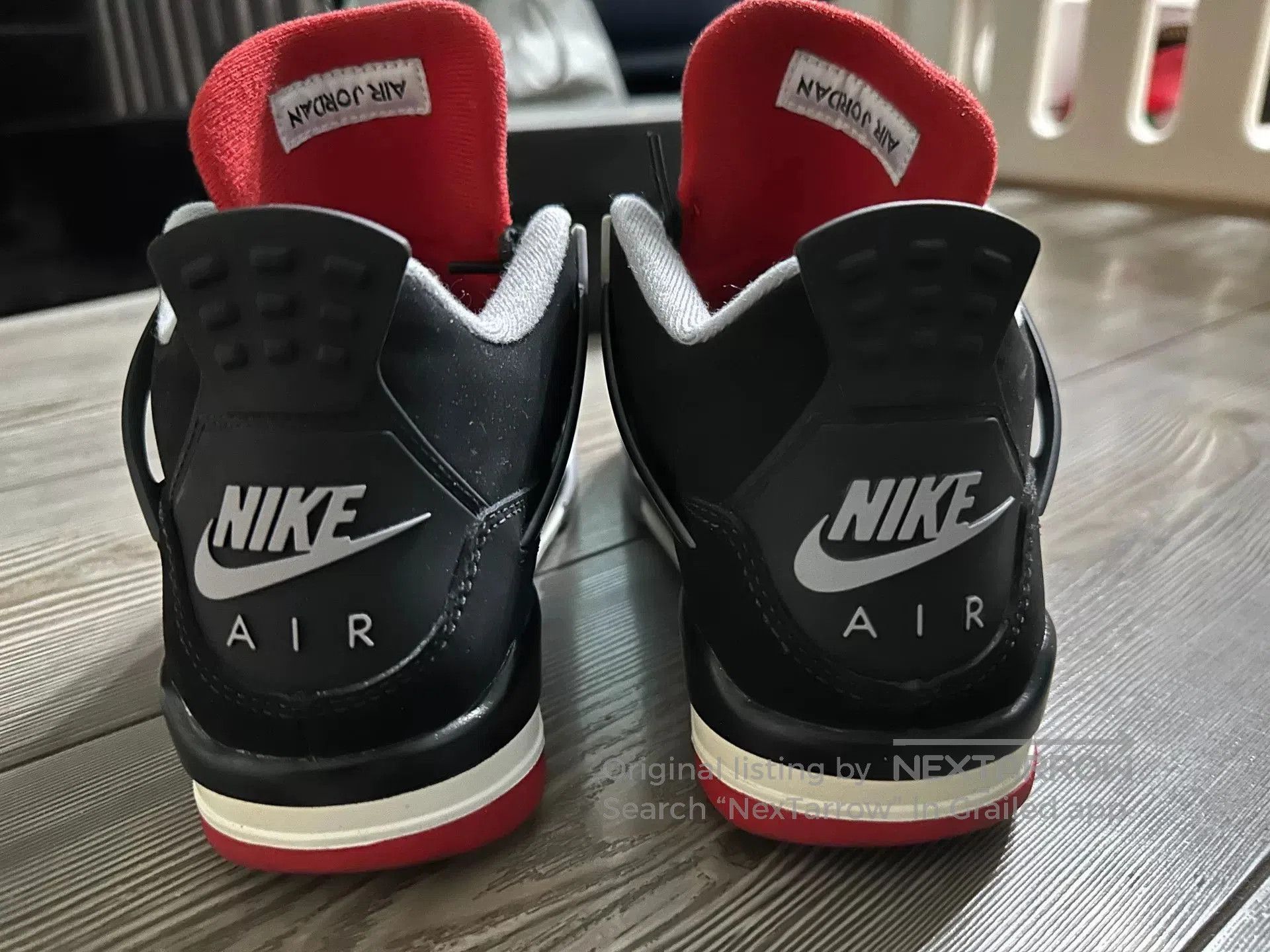 Jordan Brand Nike Air Jordan 4 Black Red Sneakers. Size US 6.5 / IT 36.5 - 5 Thumbnail