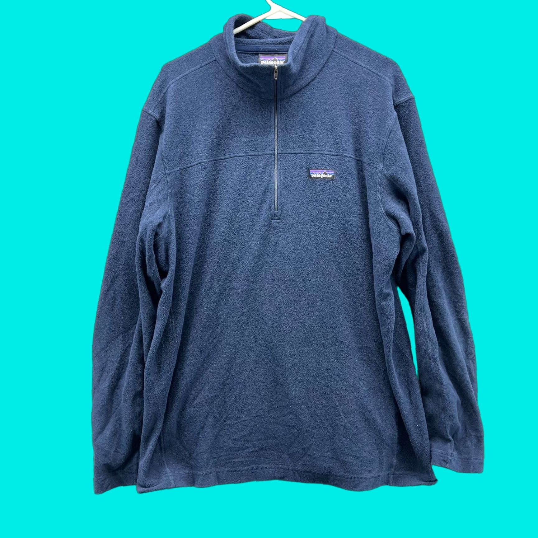 Patagonia Patagonia Pullover Sweater XL Blue Fleece Mock Neck Size US XL / EU 56 / 4 - 1 Thumbnail