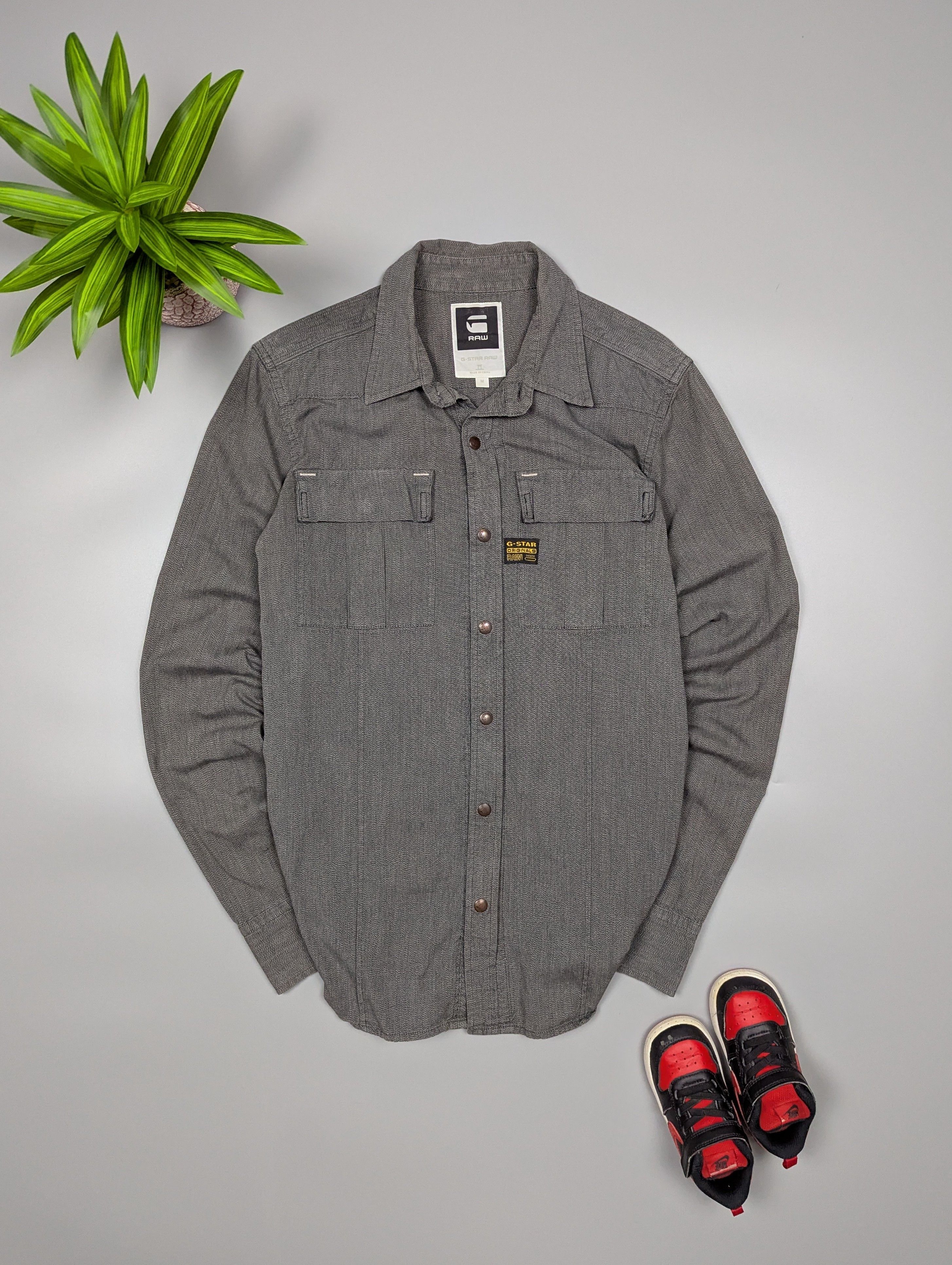 G-Star × Vintage G-Star RAW RAILROAD OVERSHIRT VTG Mens Button-Down Shirt Size US M / EU 48-50 / 2 - 1 Thumbnail