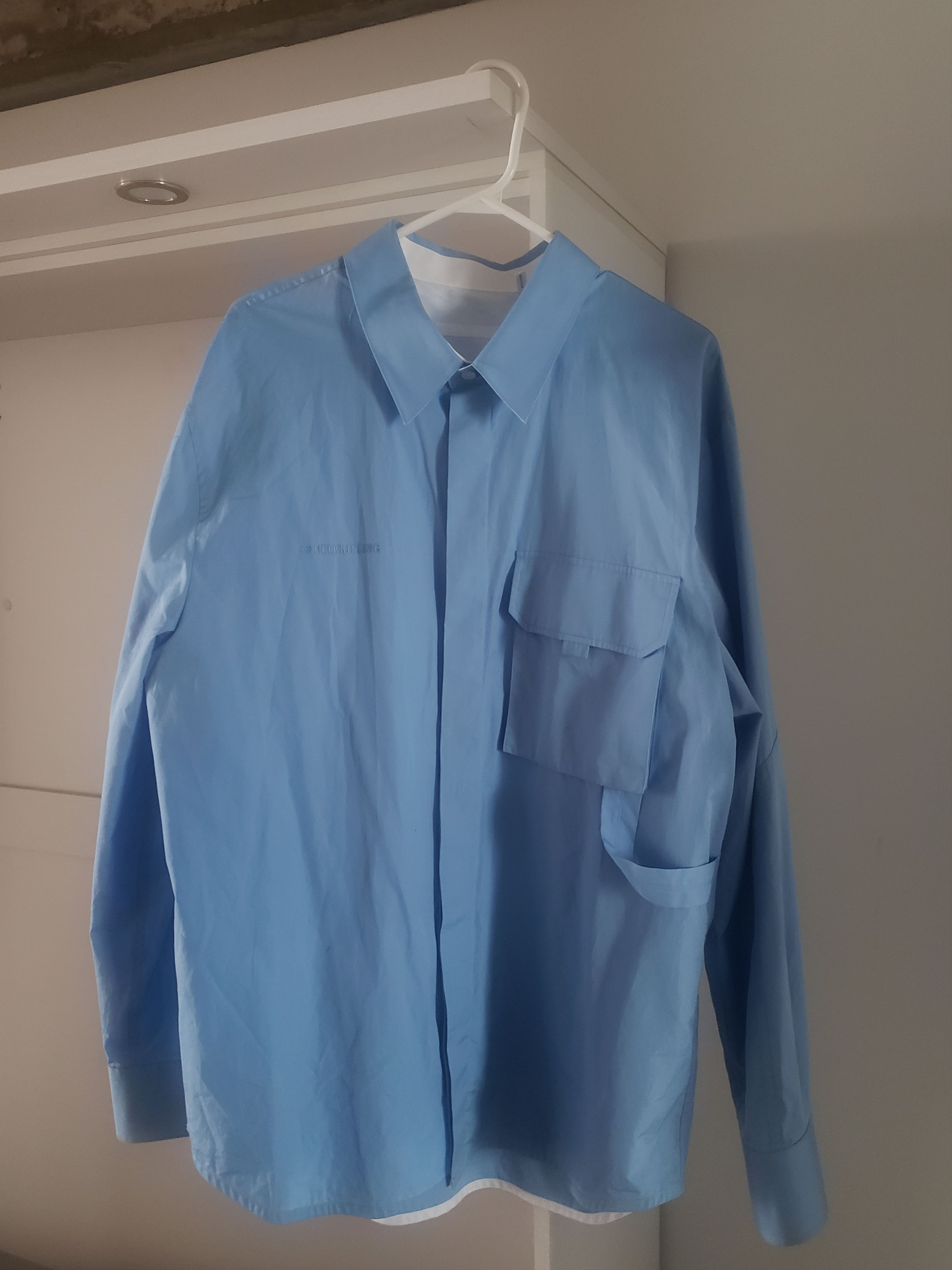 image of Helmut Lang Shirt in Light Blue, Men's (Size XL)