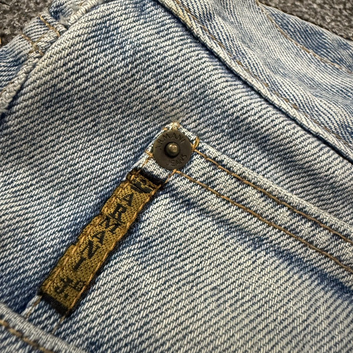 Armani Vintage 90s Armani Dirty Wash Metal Logo Jeans Amiri Style Size US 28 / EU 44 - 14 Thumbnail