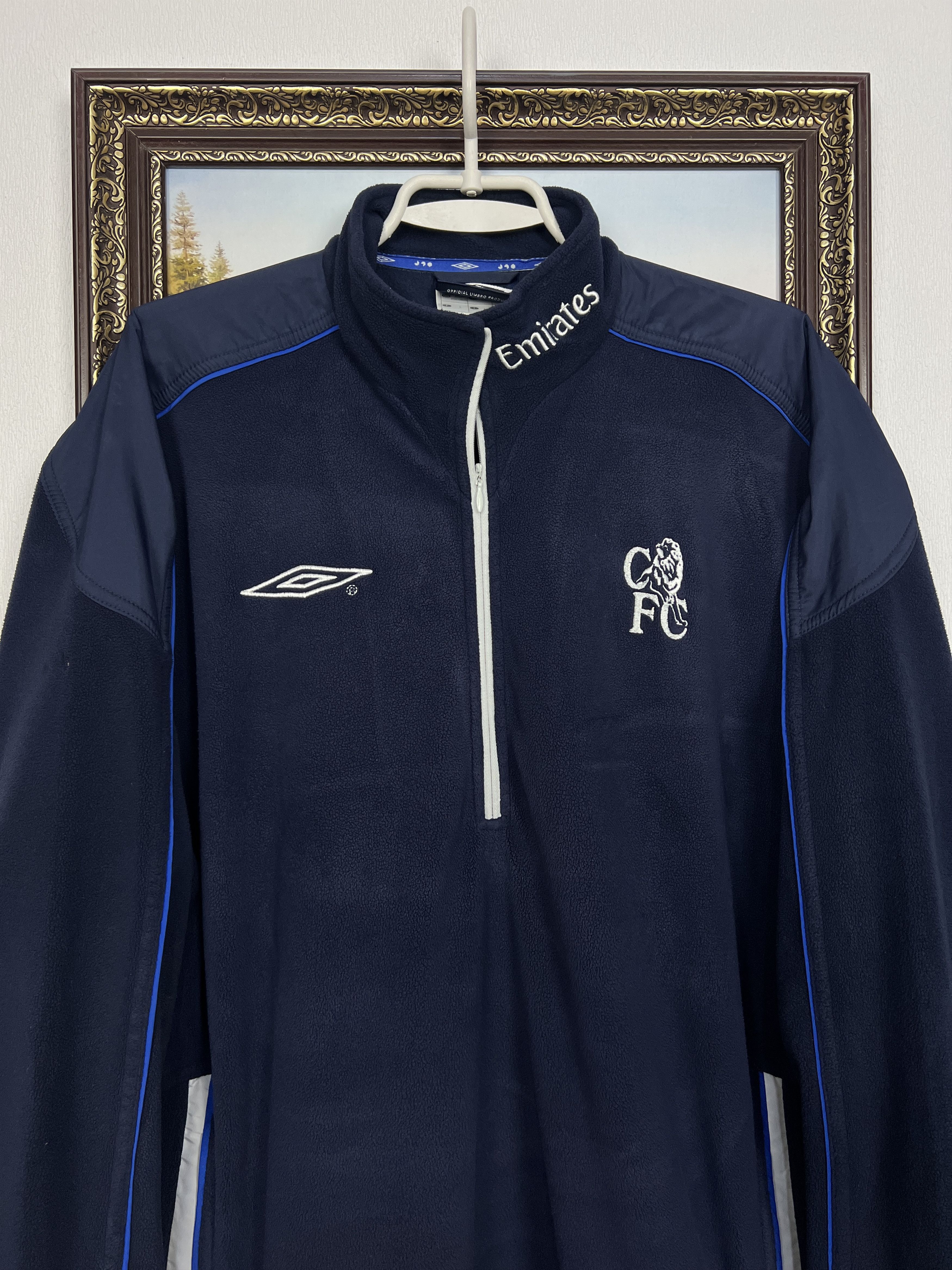 Umbro Vintage Chelsea Football Fleece Jacket Soccer Track Top Size US L / EU 52-54 / 3 - 2 Thumbnail