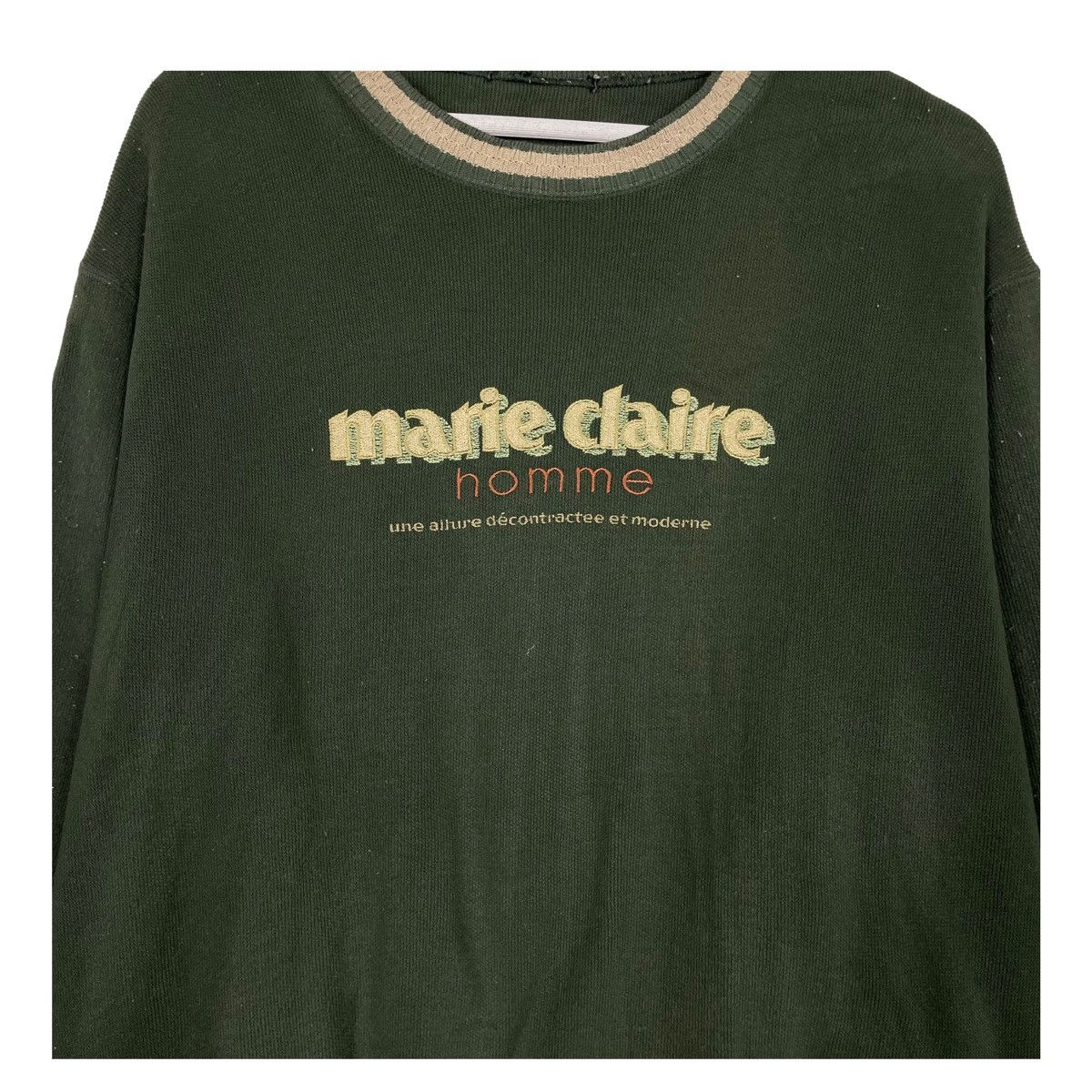 Designer × Japanese Brand × Vintage 🔥90s MARIE CLAIRE EMBROIDERY CREWNECK SWEATER Size US L / EU 52-54 / 3 - 6 Thumbnail