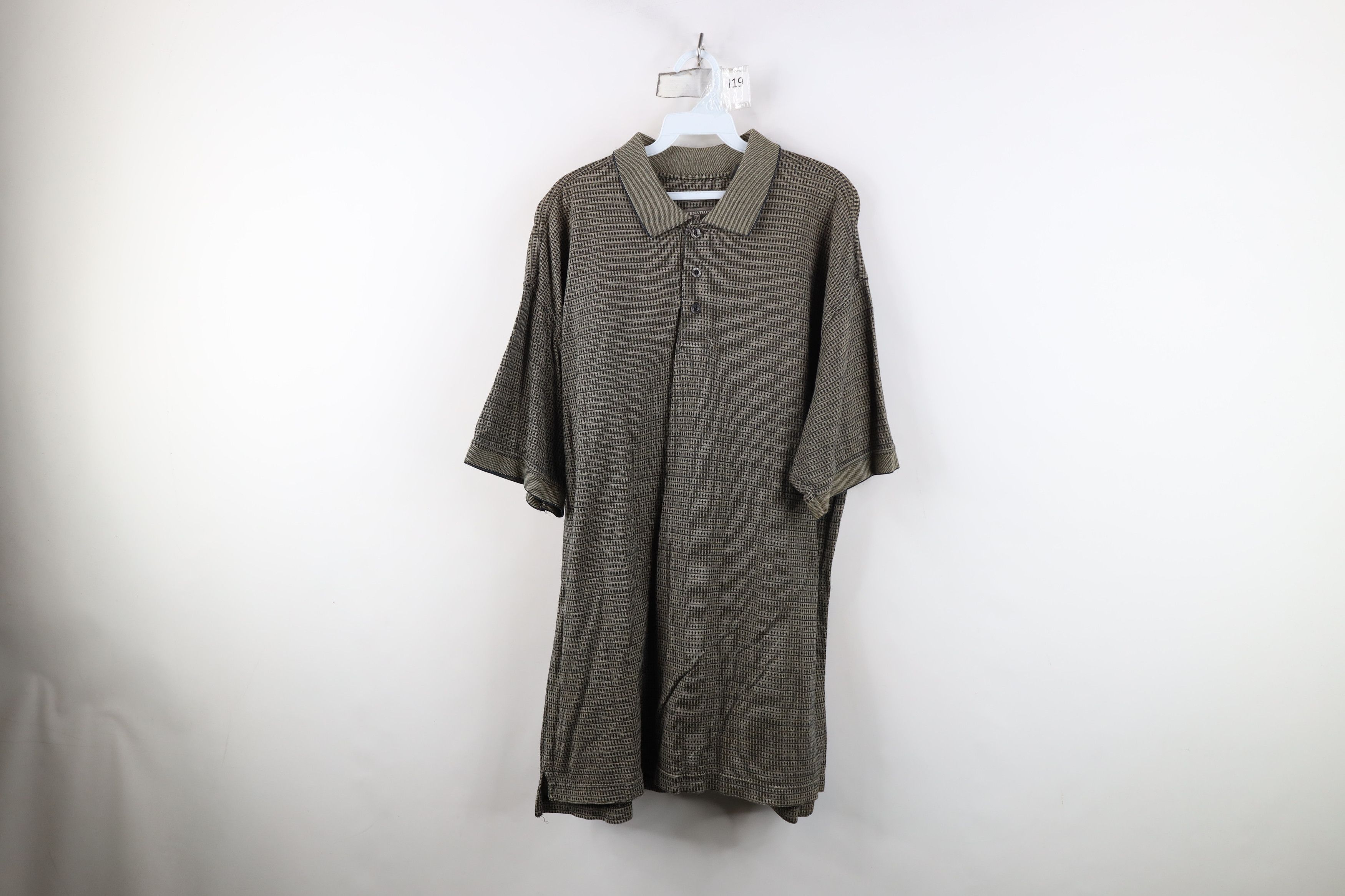 Vintage Vintage 90s Streetwear Geometric Knit Golf Polo Shirt Size US XL / EU 56 / 4 - 1 Thumbnail