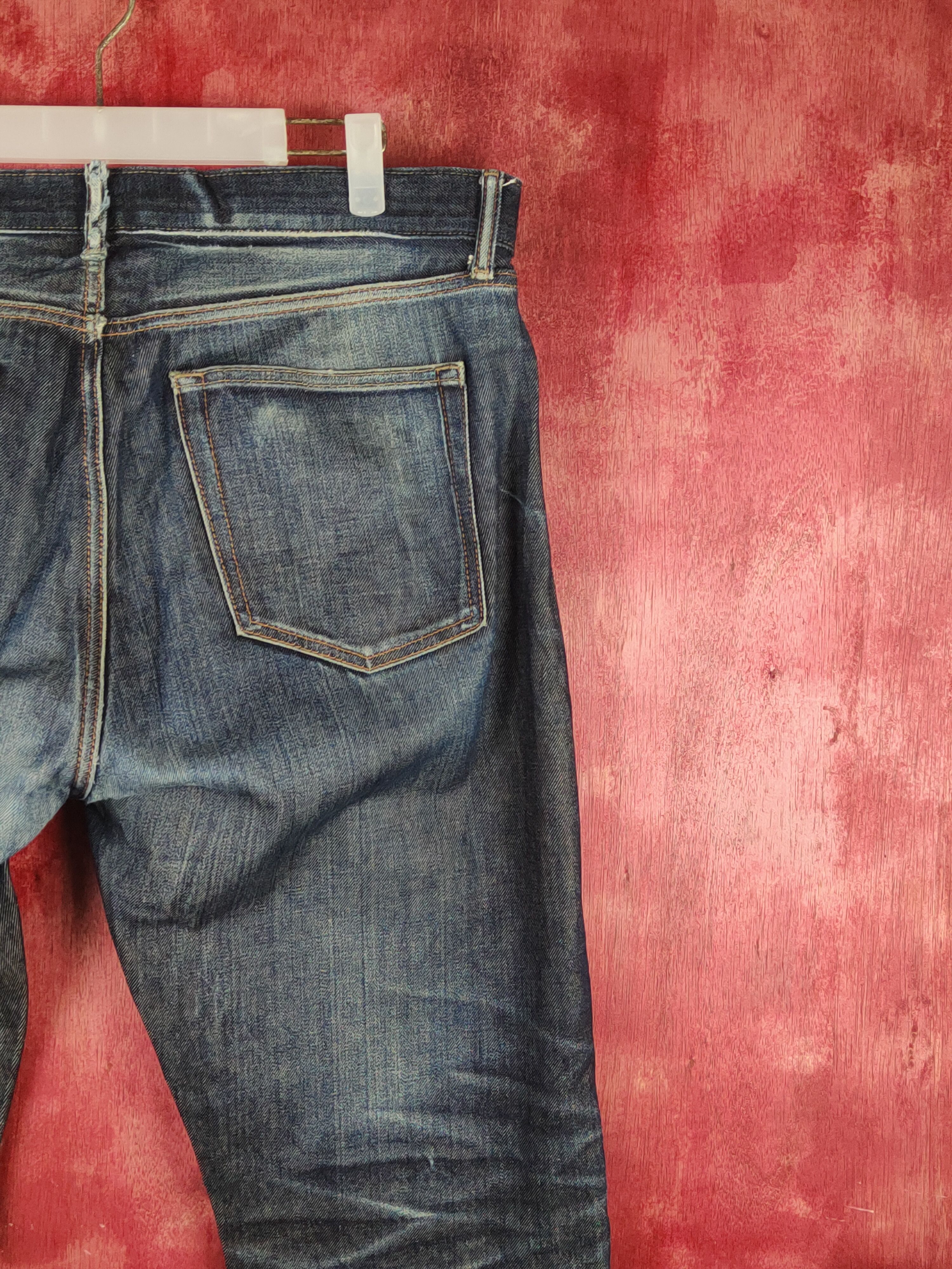Japanese Brand Uniqlo Dark Blue Distressed Ripped Jeans #S1656 Size US 36 / EU 52 - 11 Thumbnail
