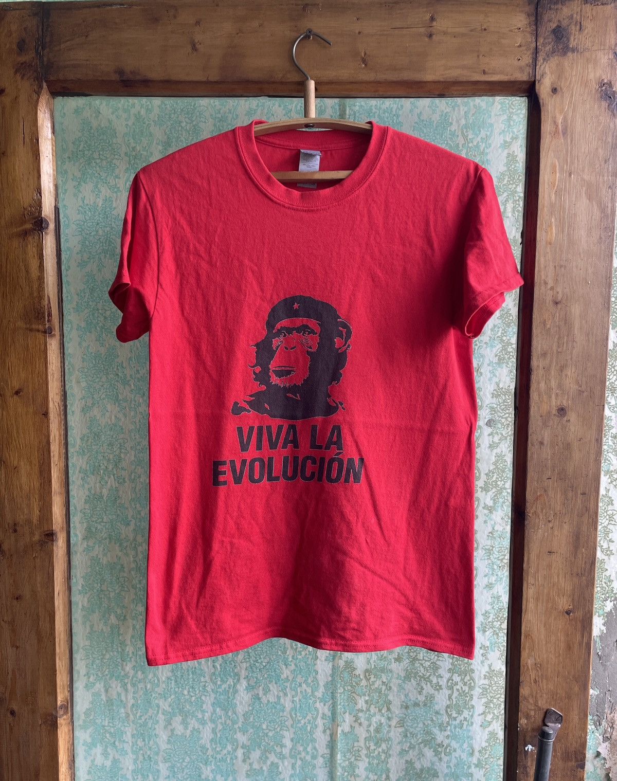 Gildan Viva La Evolution Red Mens T Shirt Size S Size US S / EU 44-46 / 1 - 1 Thumbnail
