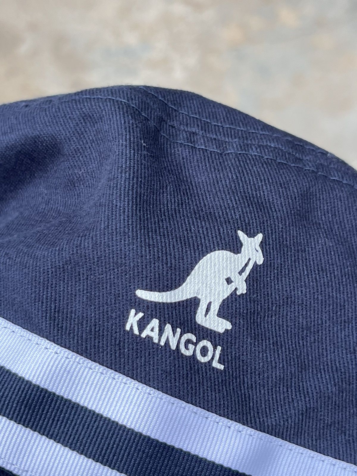 Kangol Vintage Kangol Bucket Hat Blue White Striped Avantgarde Y2K Size 38 - 6 Thumbnail