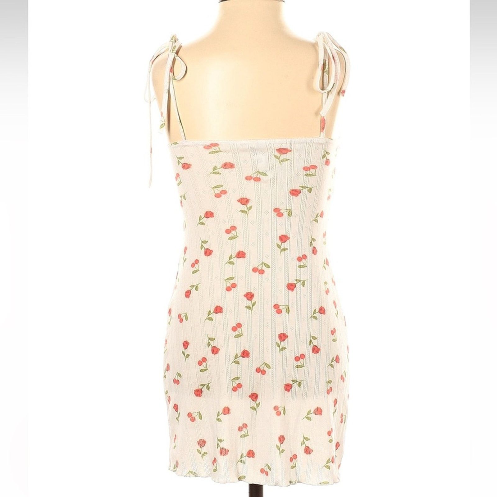 For Love & Lemons For Love & Lemons Cherry Roses Pointelle Mini Dress - XXS Size XXS / US 00 / IT 34 - 6 Thumbnail