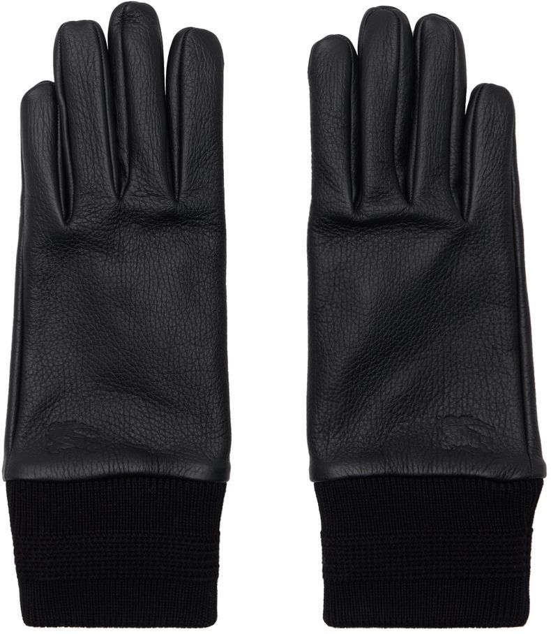 Burberry o1w1db10126 Size: 8 / Lg Leather Gloves in Black Size ONE SIZE - 2 Thumbnail