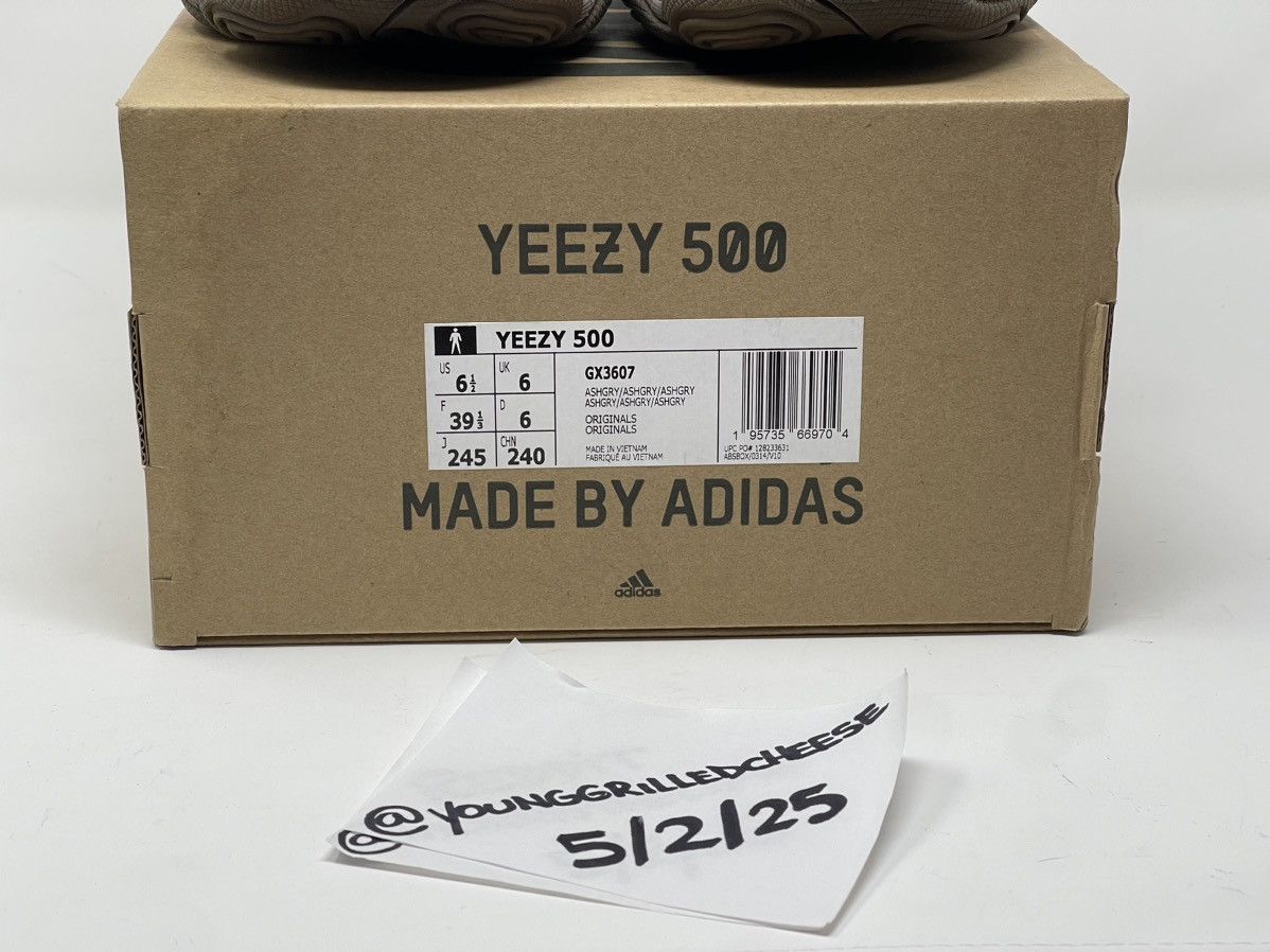 Adidas × Yeezy DEADSTOCK Yeezy 500 Ash Grey Size 6.5 Size US 6.5 / EU 39-40 - 2 Thumbnail