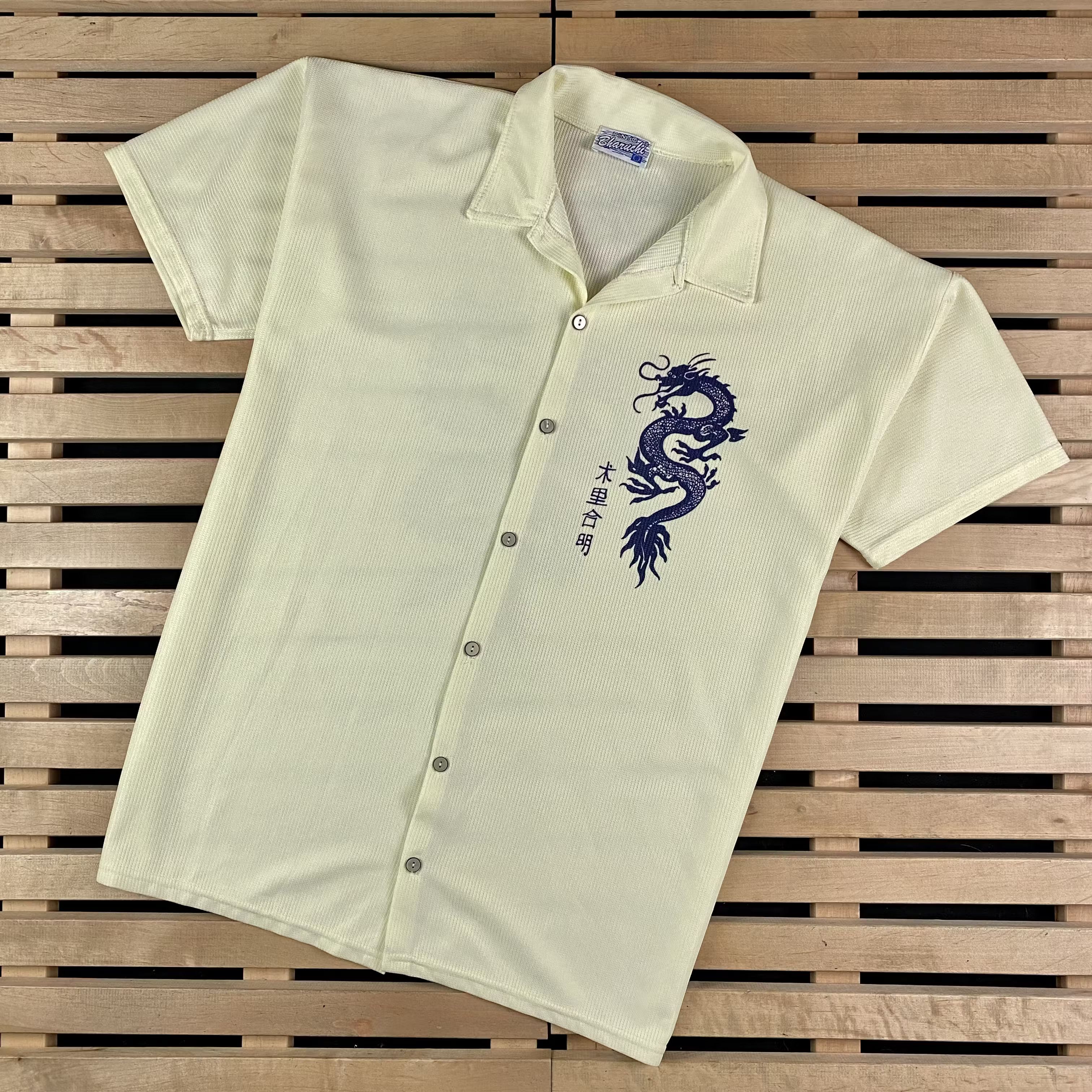 Japanese Brand × Vintage Mens Shirt Dragon Vintage Size XL Size US XL / EU 56 / 4 - 1 Thumbnail