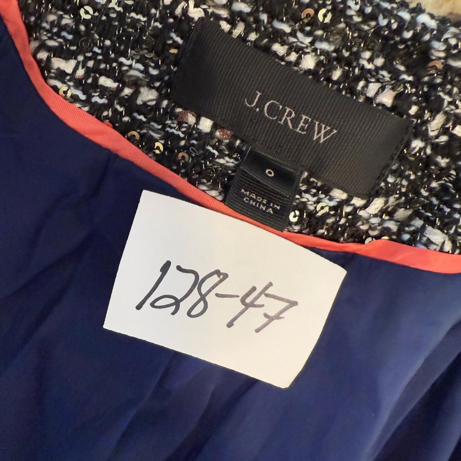 J.Crew J. Crew black & white knit sequined blazer SZ 0 Size XS / US 0-2 / IT 36-38 - 12 Thumbnail