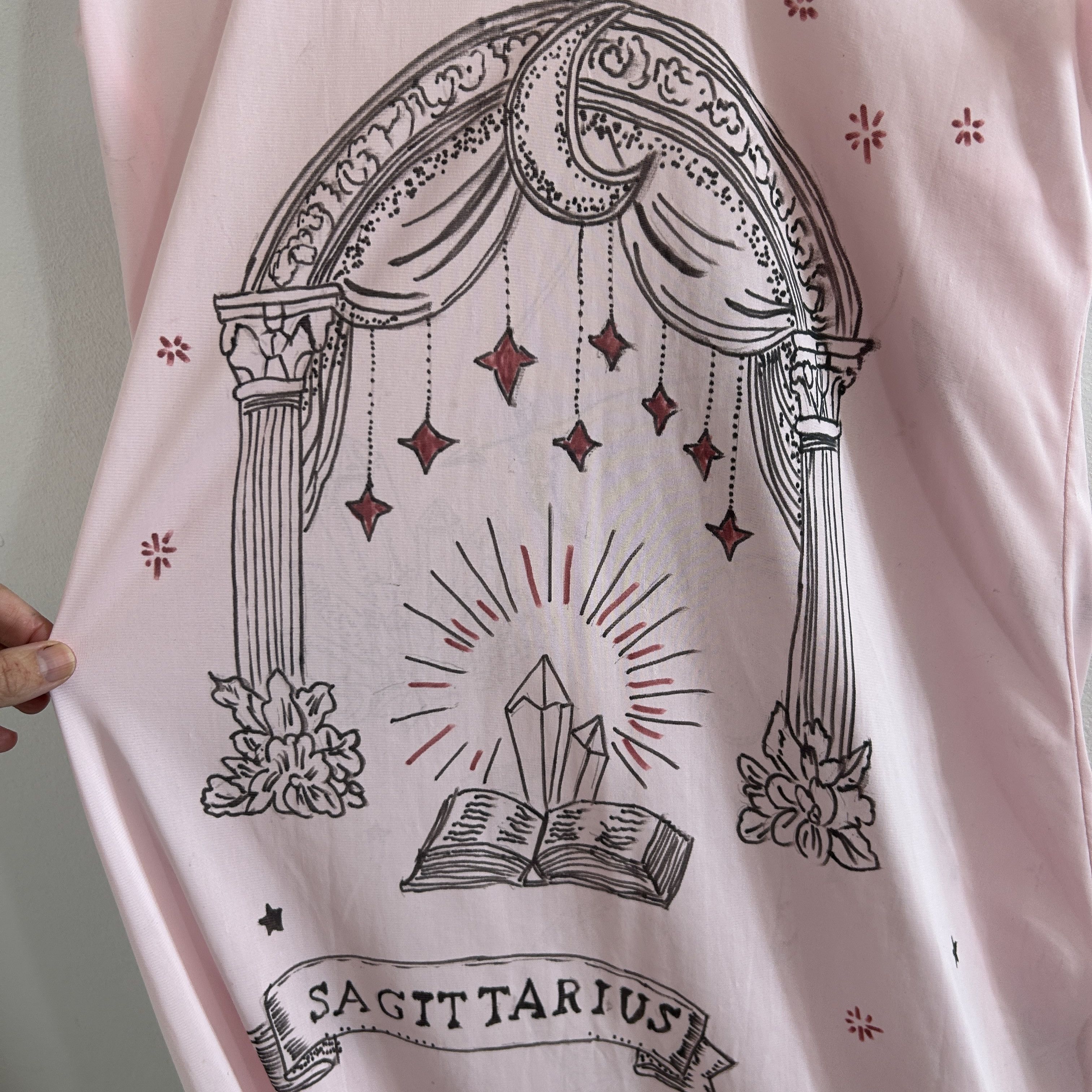 Custommade Handpainted Sagittarius Slip Dress Size L / US 10 / IT 46 - 13 Thumbnail