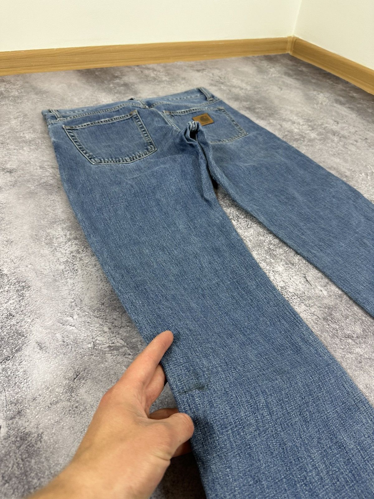 Carhartt Vintage Carhartt Washed Blue Denim Y2K Opium USA Work Jeans Size US 32 / EU 48 - 6 Thumbnail