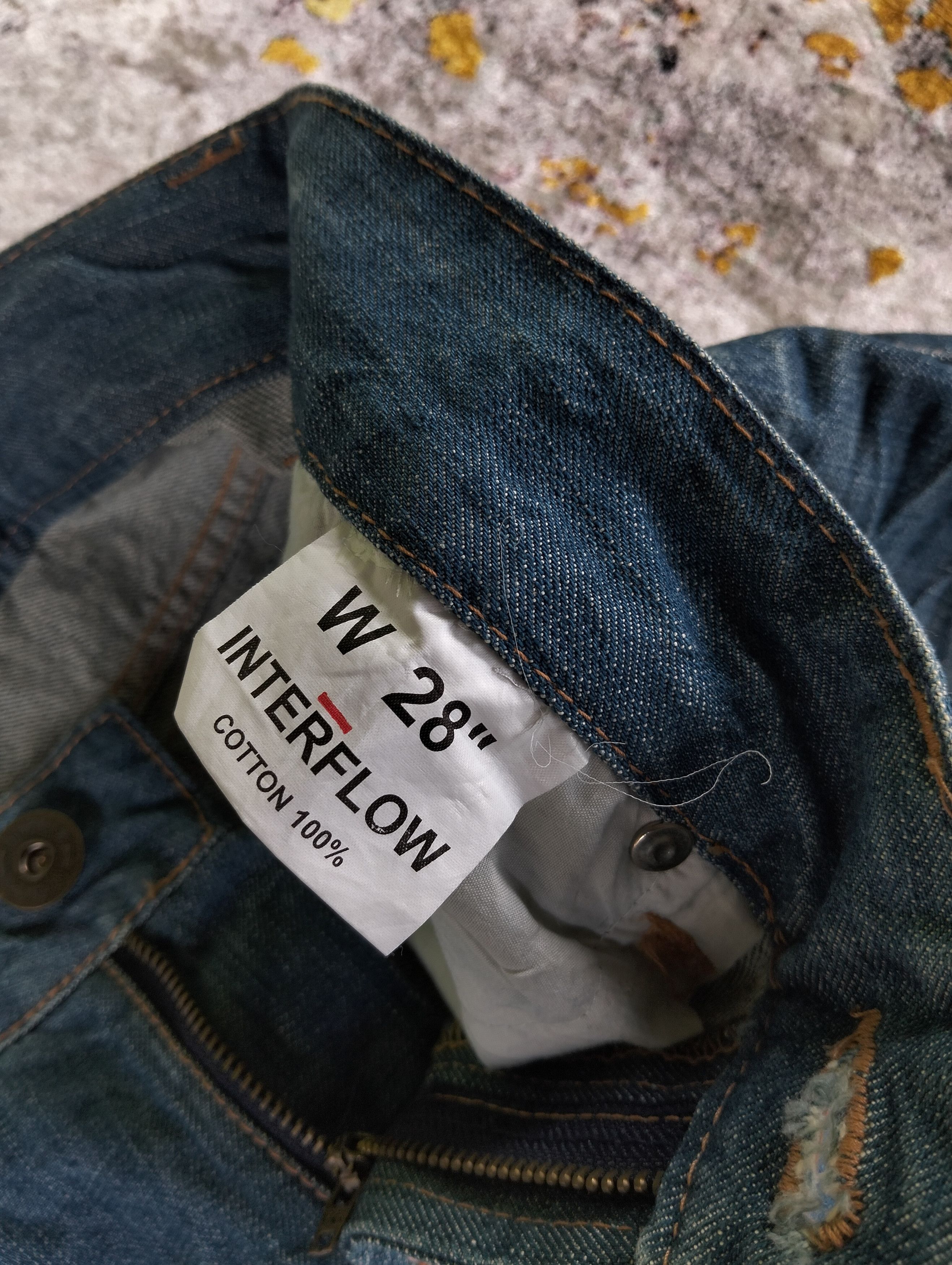 Tornado Mart Y2K Interflow Whiskers Flared Bell Bottom Low Rise Jeans Size US 28 / EU 44 - 11 Thumbnail